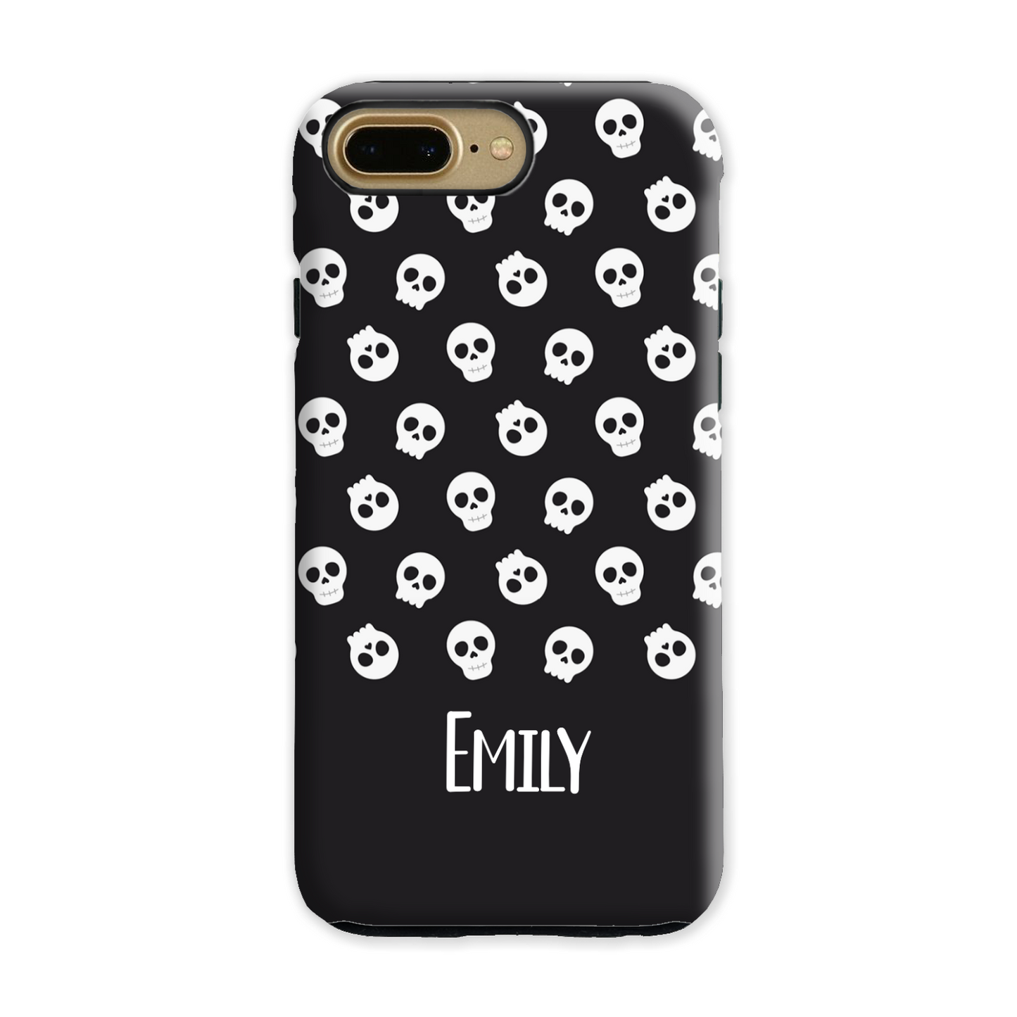 Personalised Black Skulls Tough Phone Case