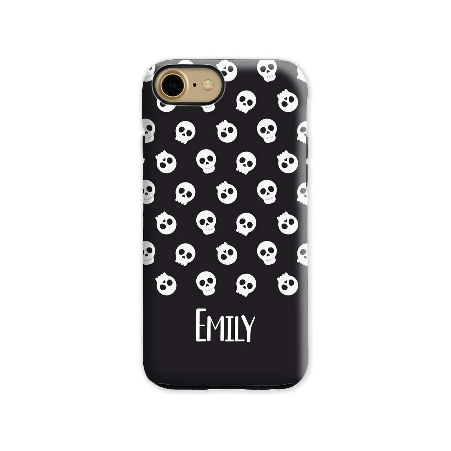 Personalised Black Skulls Tough Phone Case