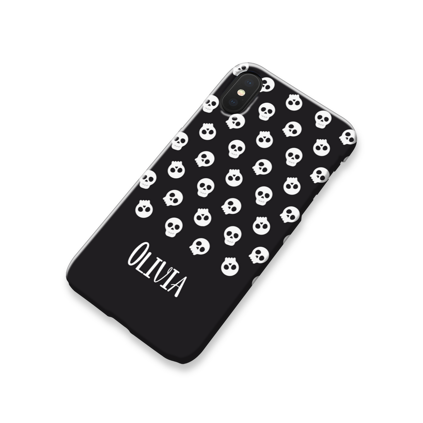 Personalised Black Skulls Slim Phone Case