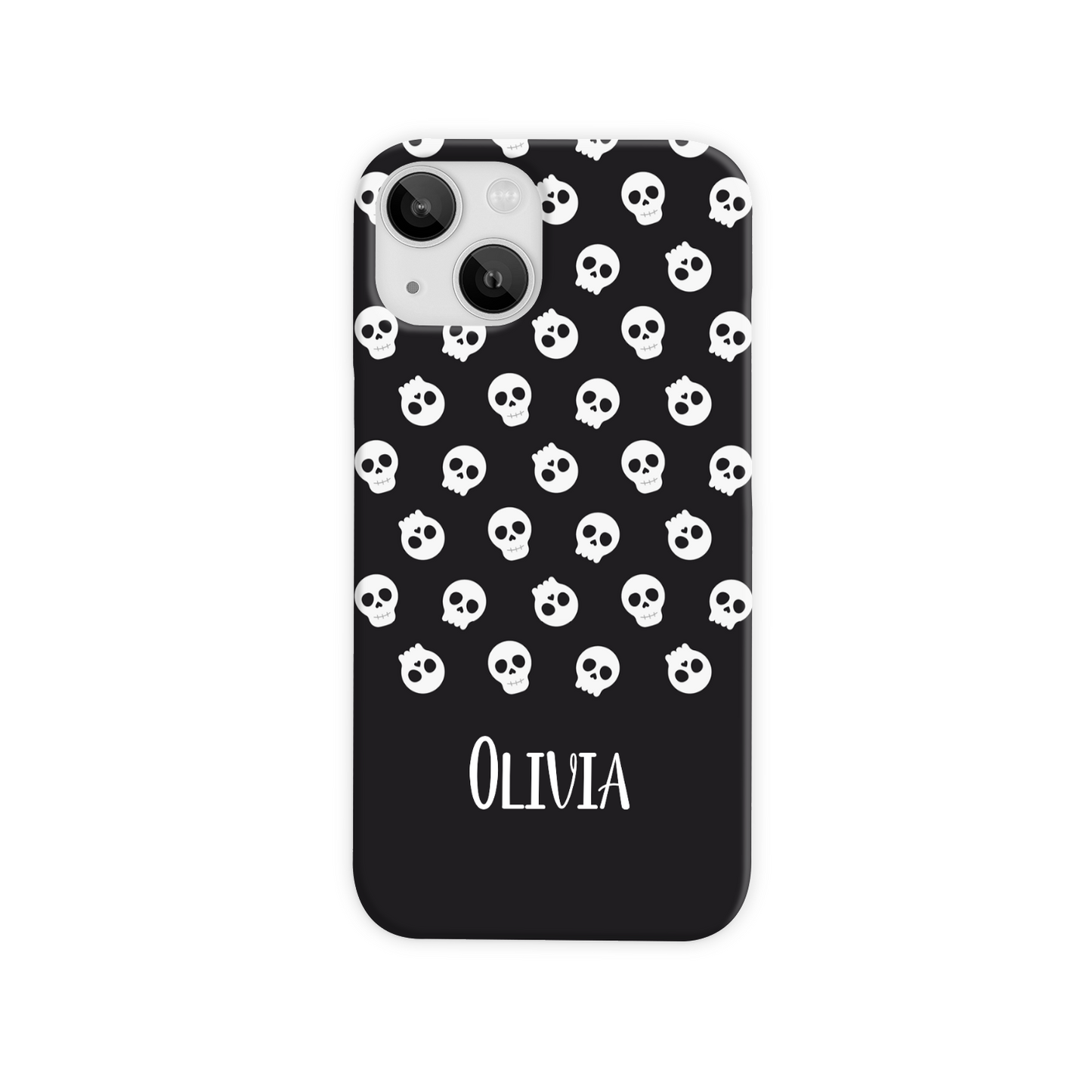 Personalised Black Skulls Slim Phone Case