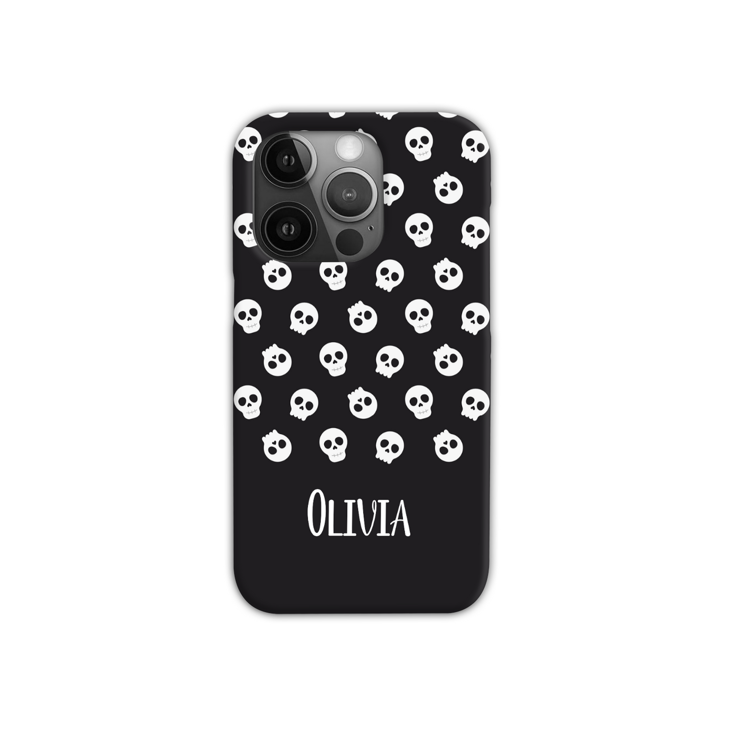 Personalised Black Skulls Slim Phone Case