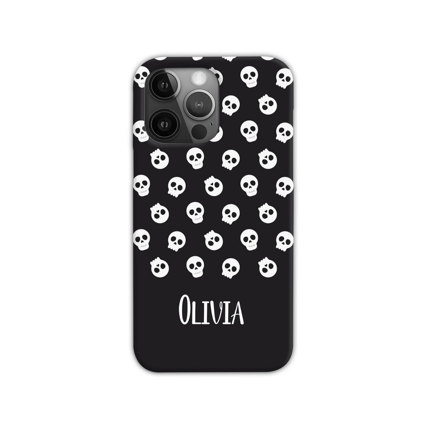 Personalised Black Skulls Slim Phone Case