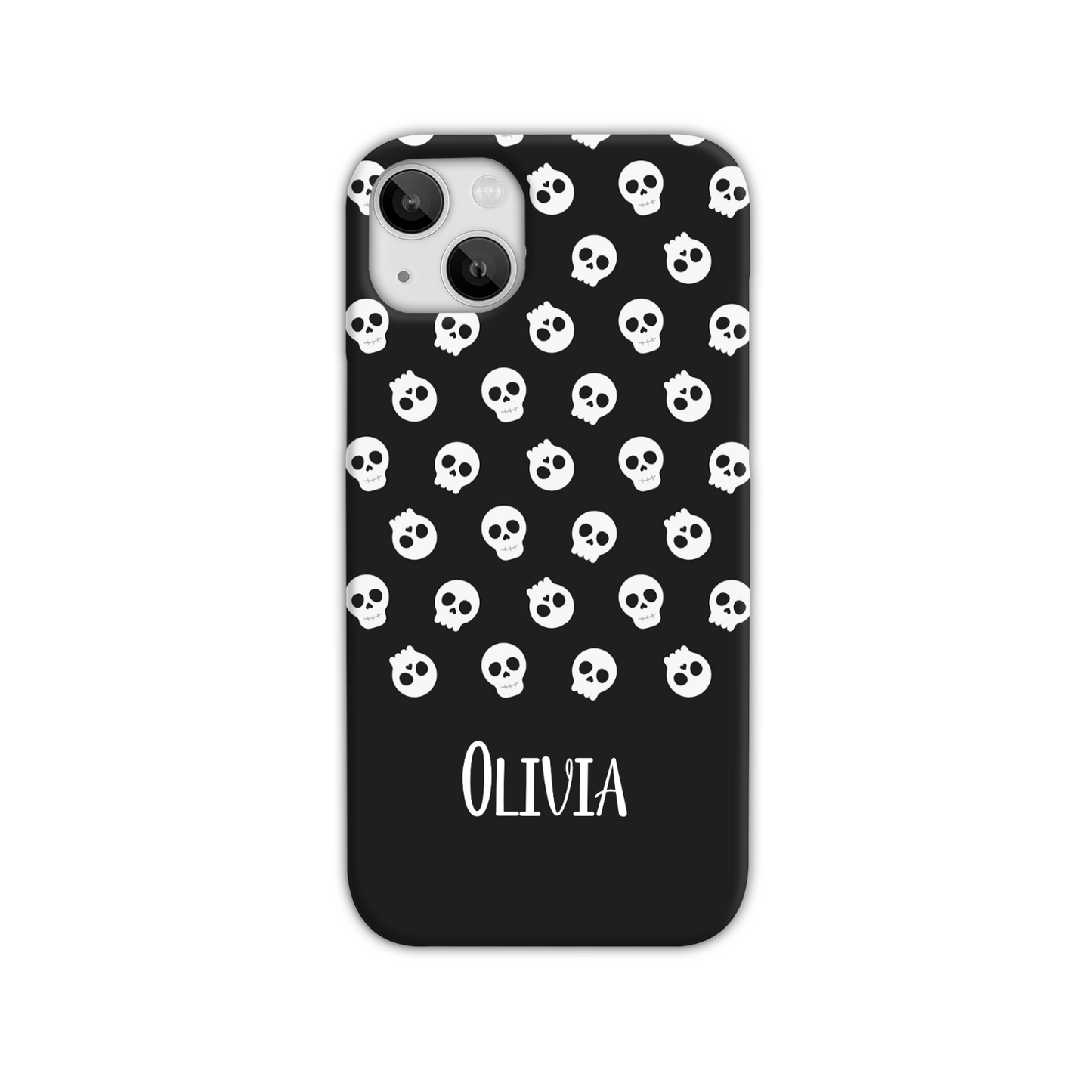 Personalised Black Skulls Slim Phone Case