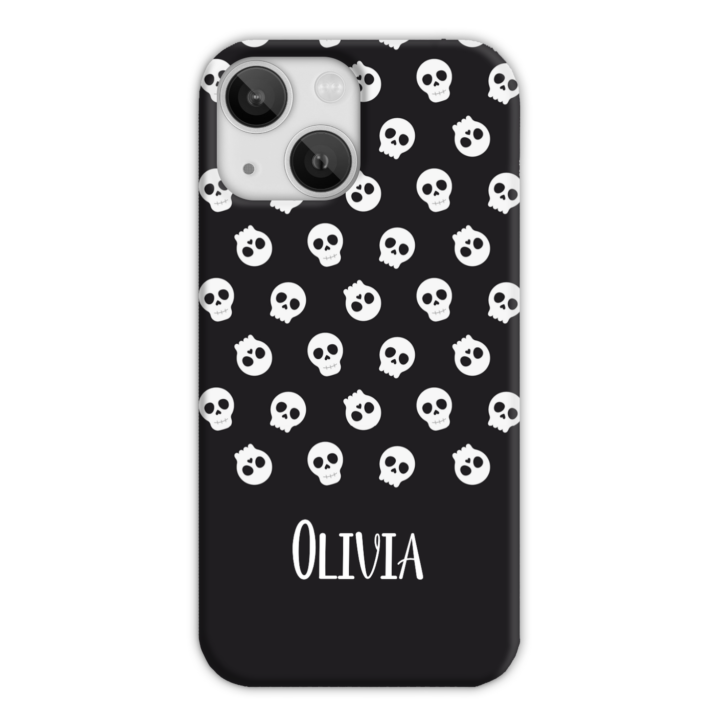 Personalised Black Skulls Slim Phone Case