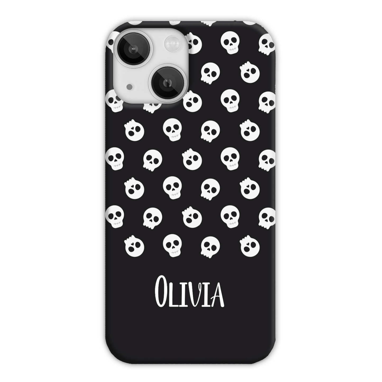 Personalised Black Skulls Slim Phone Case