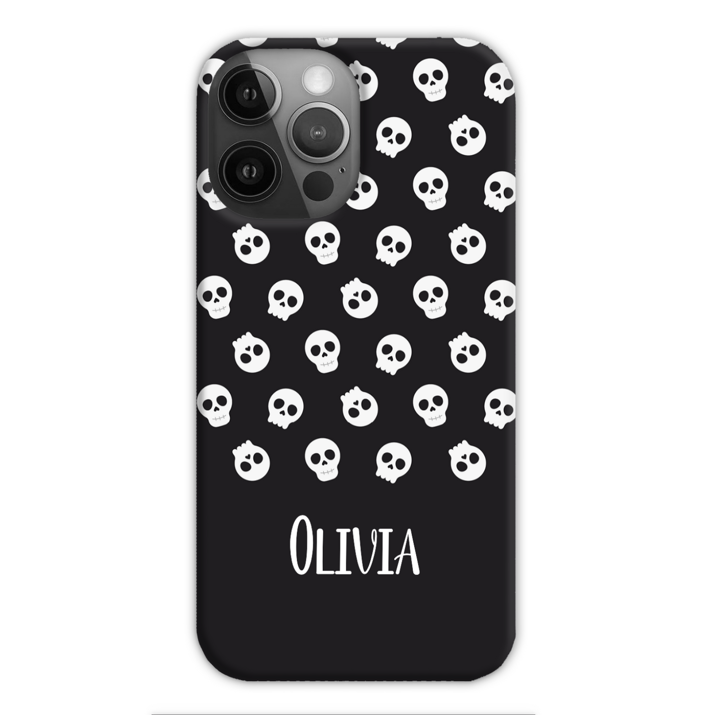 Personalised Black Skulls Slim Phone Case