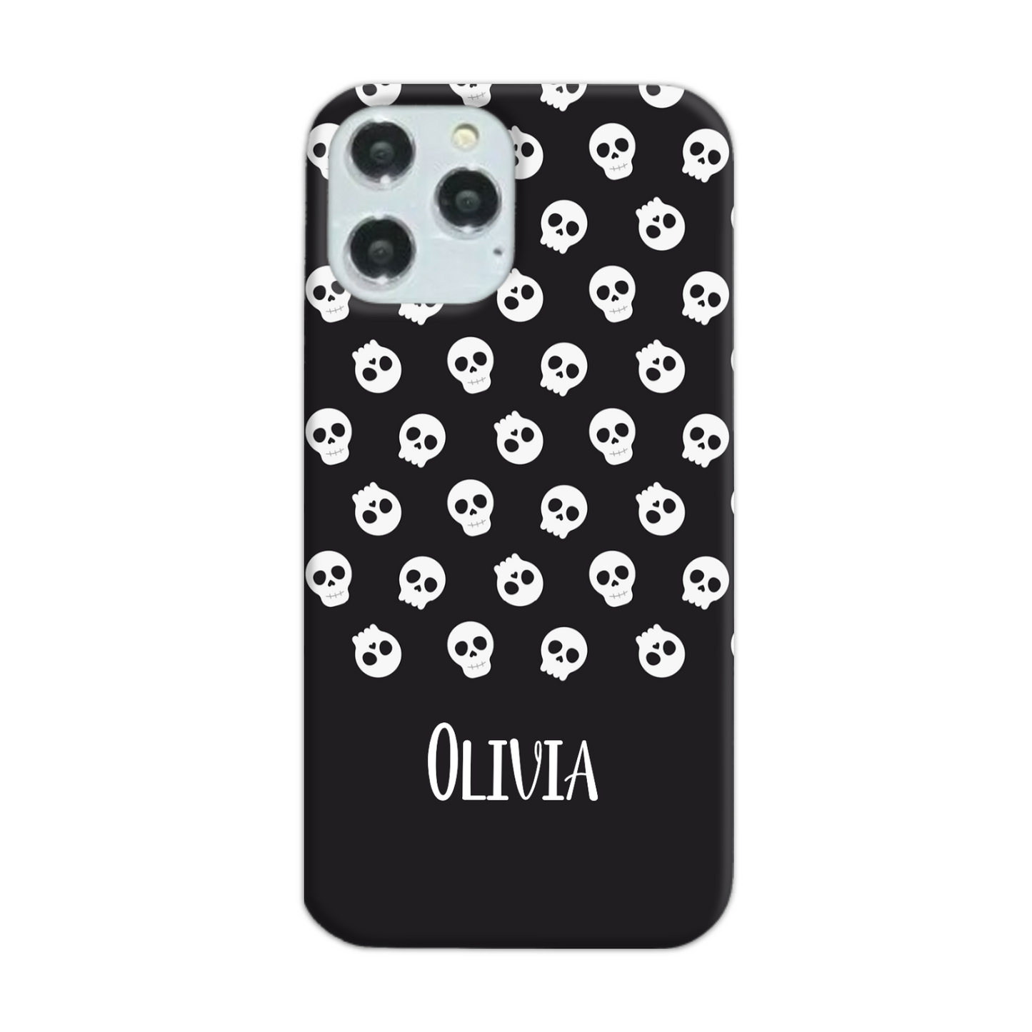 Personalised Black Skulls Tough Phone Case
