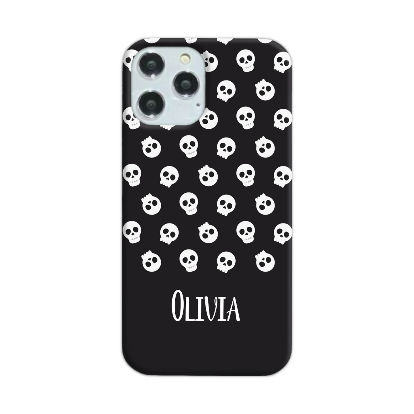 Personalised Black Skulls Tough Phone Case