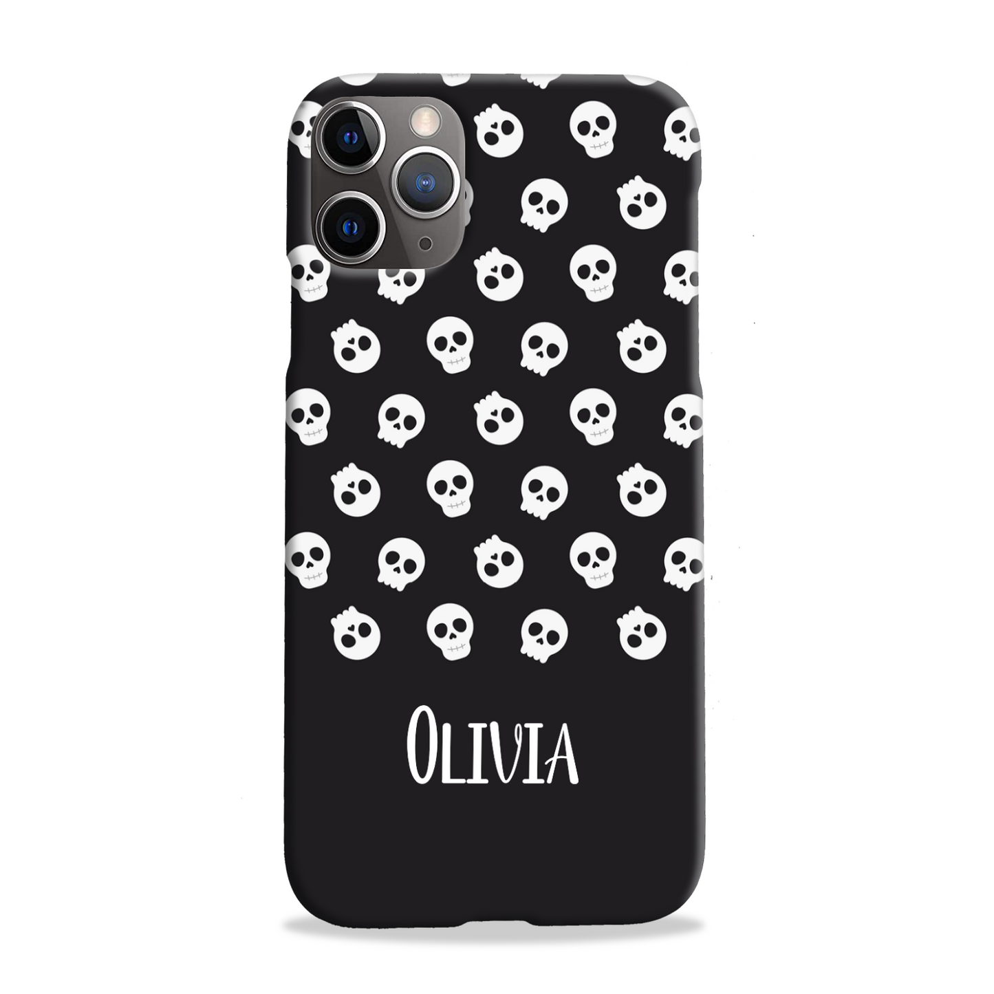 Personalised Black Skulls Tough Phone Case
