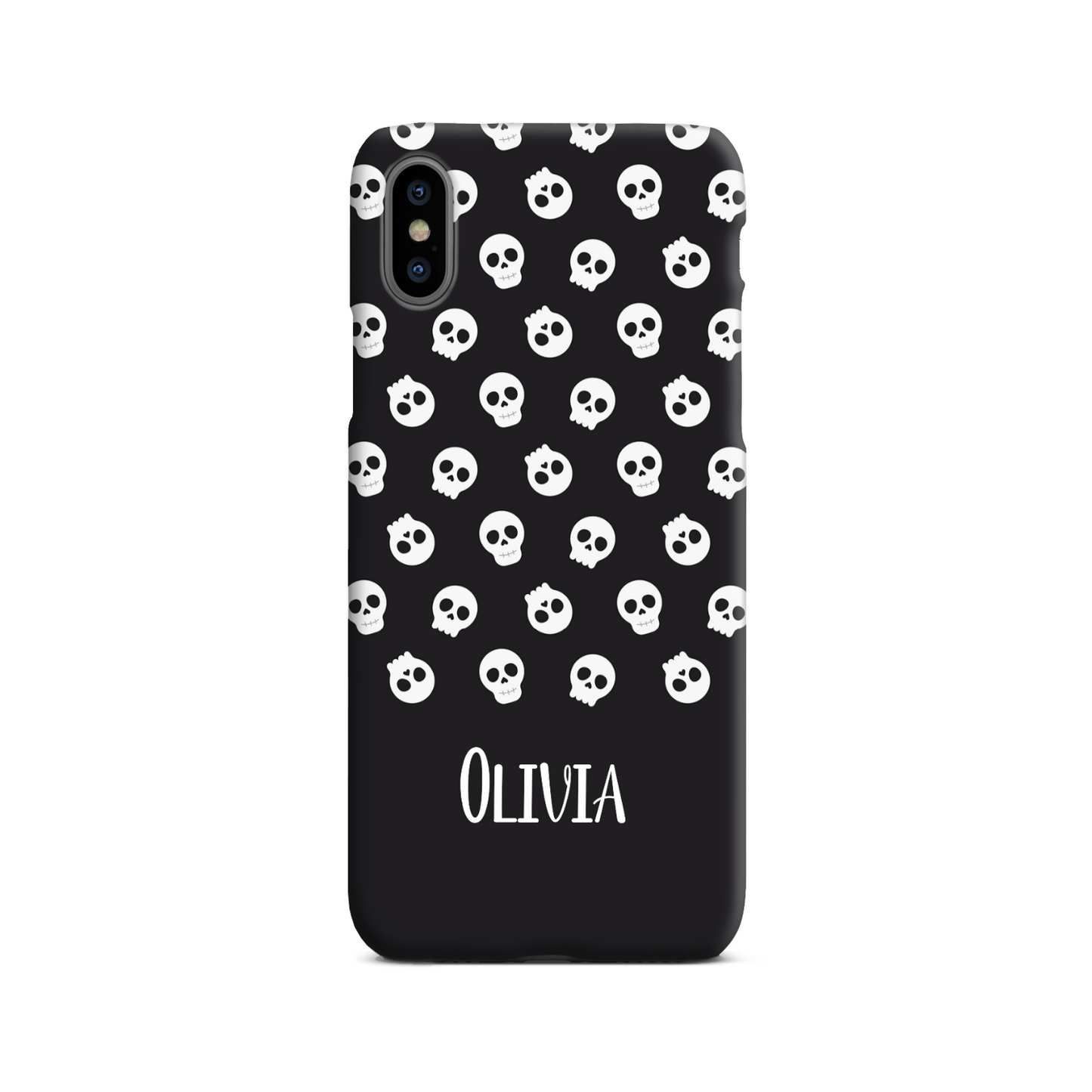 Personalised Black Skulls Tough Phone Case