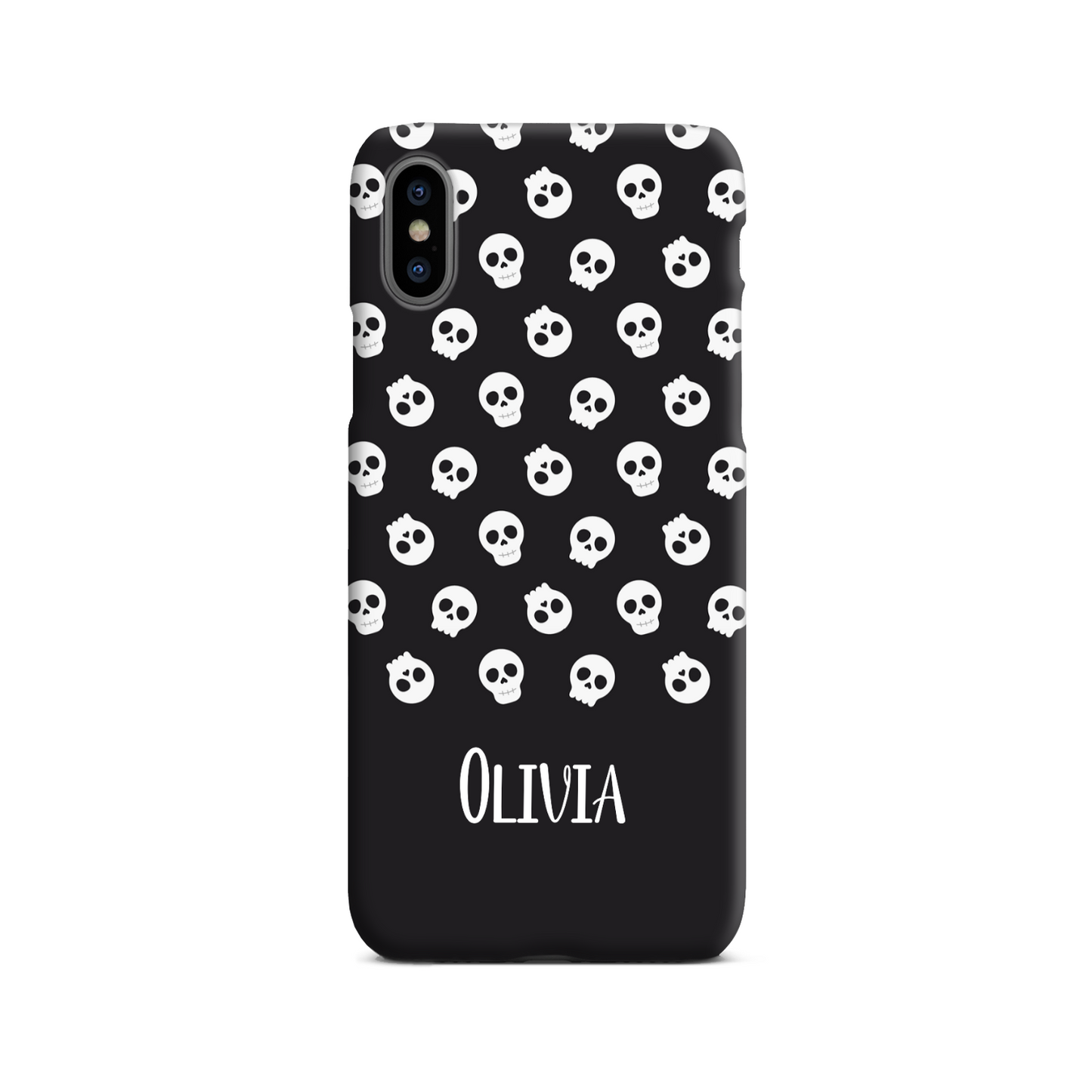 Personalised Black Skulls Tough Phone Case