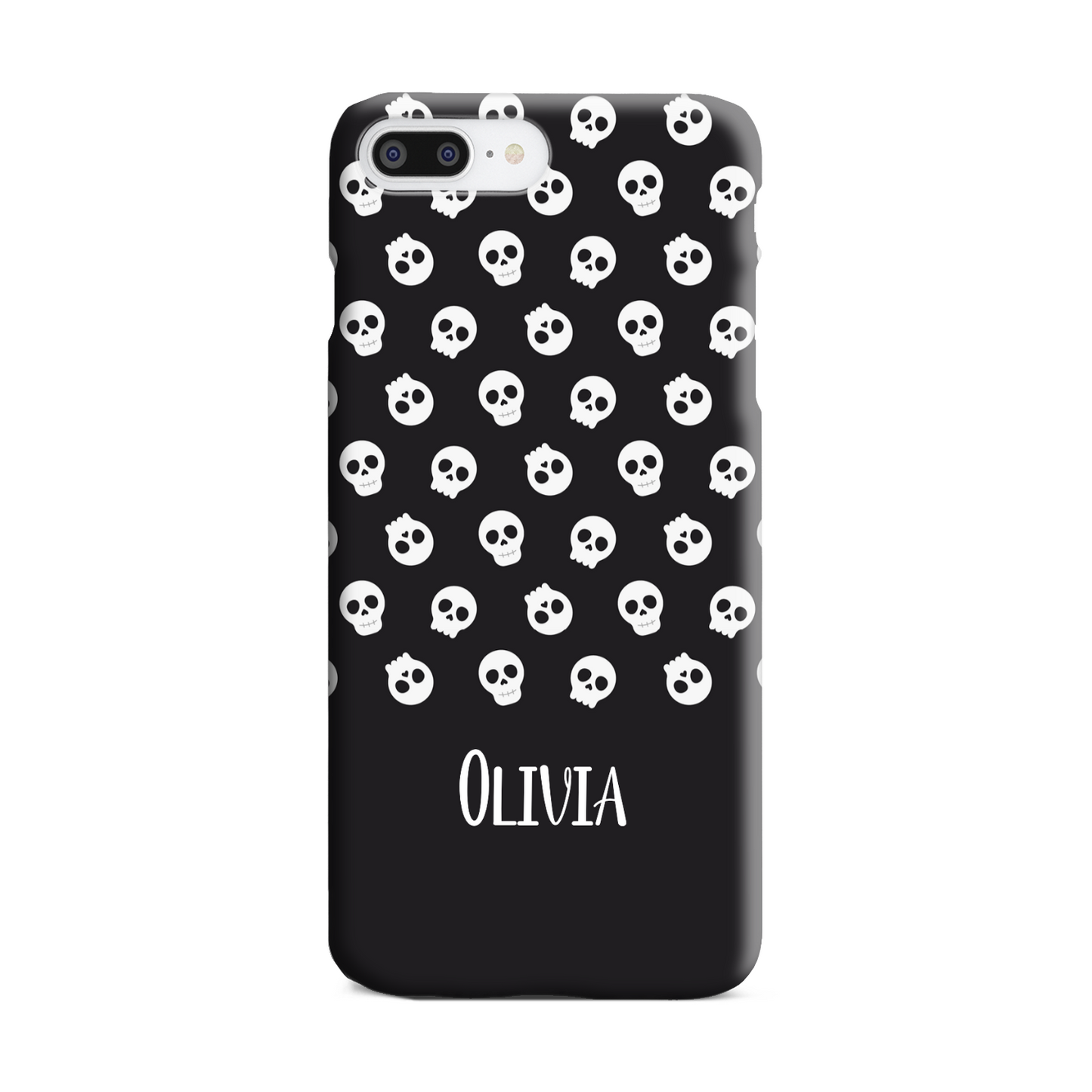 Personalised Black Skulls Slim Phone Case