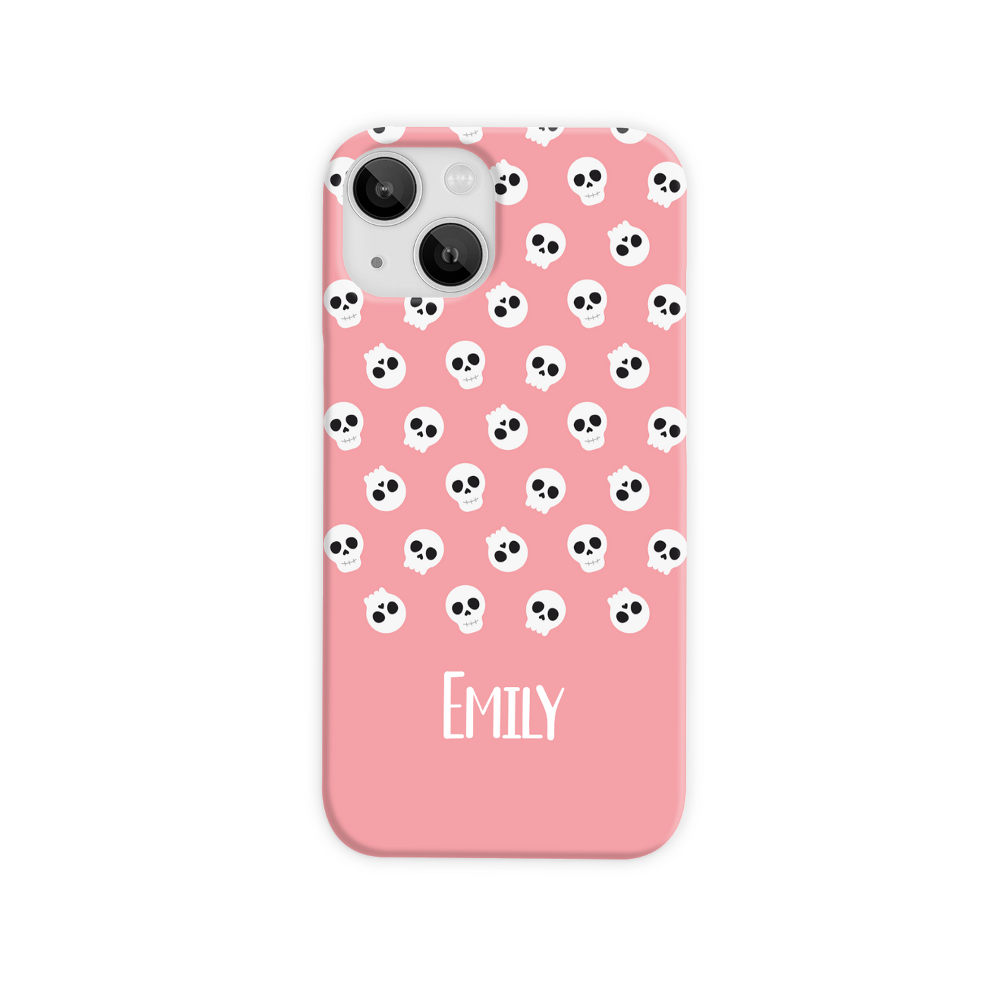 Personalised Pink Skulls Slim Phone Case
