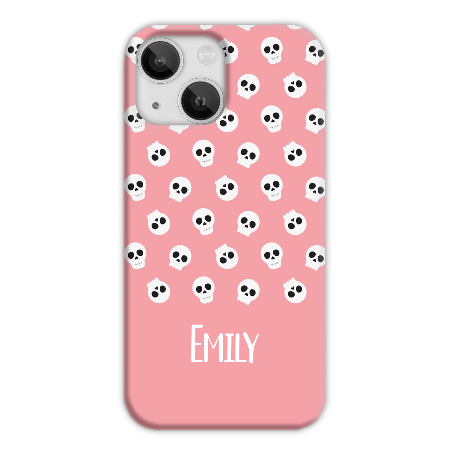 Personalised Pink Skulls Slim Phone Case
