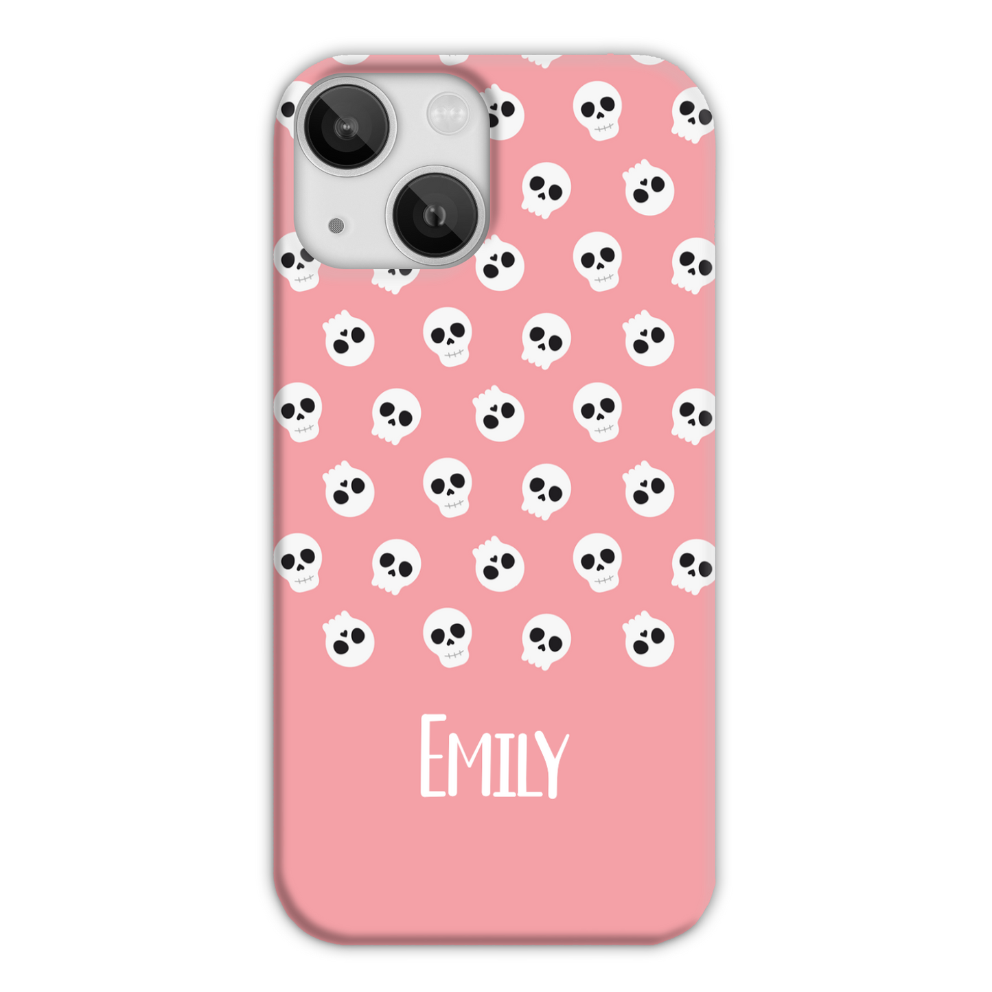 Personalised Pink Skulls Slim Phone Case