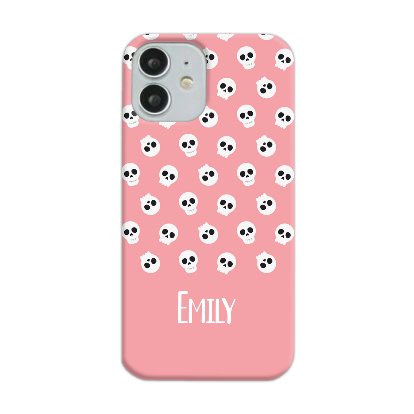 Personalised Pink Skulls Slim Phone Case