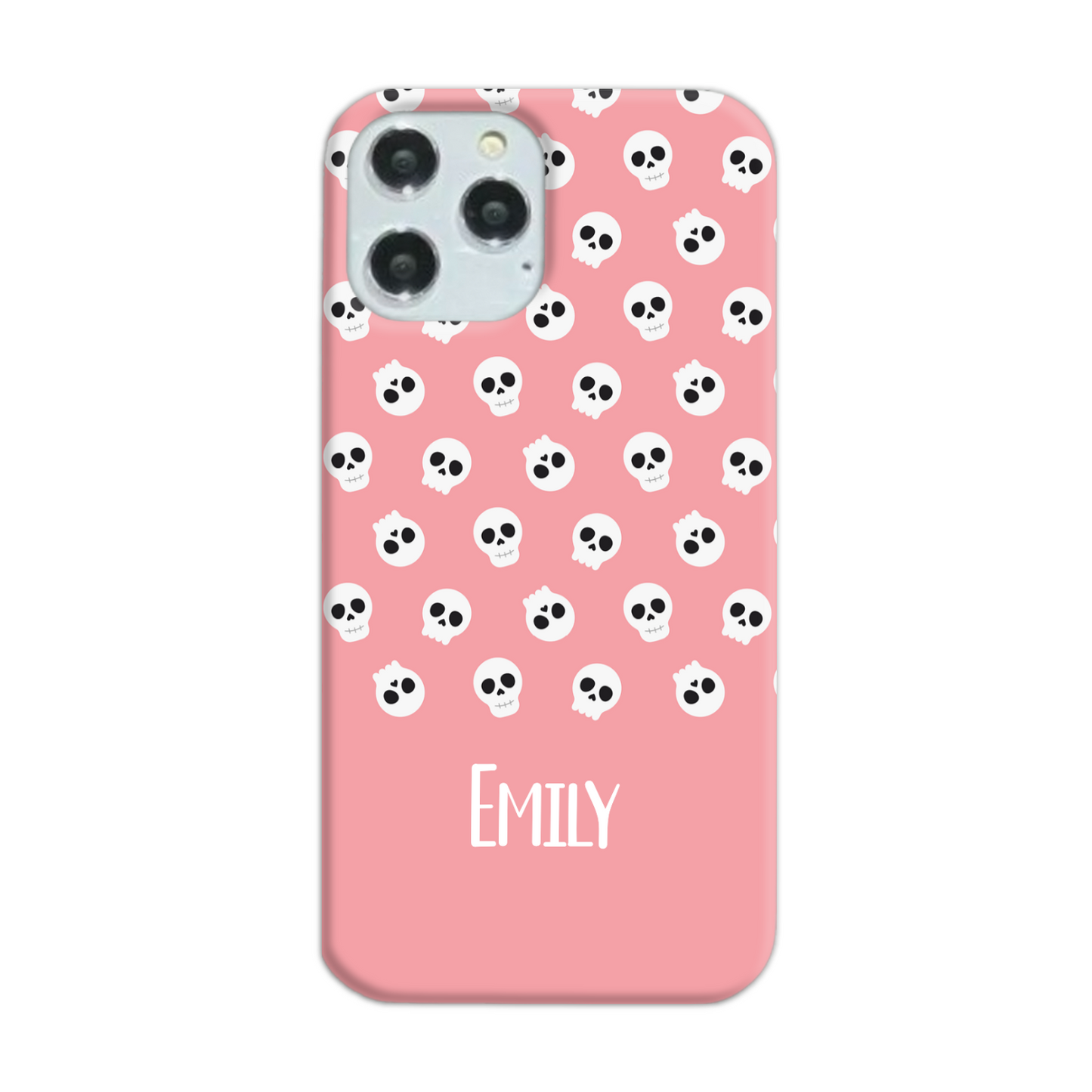 Personalised Pink Skulls Slim Phone Case