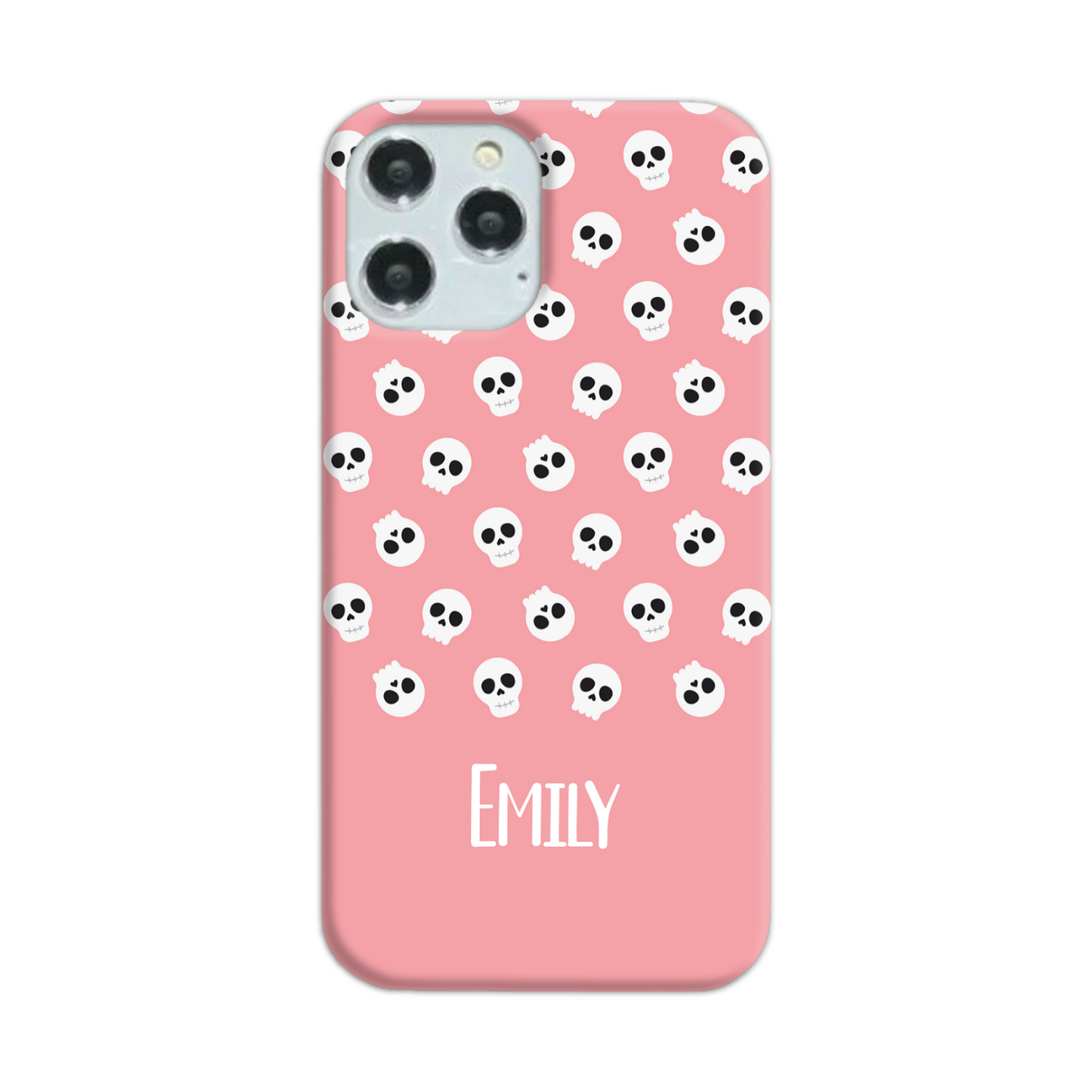 Personalised Pink Skulls Slim Phone Case
