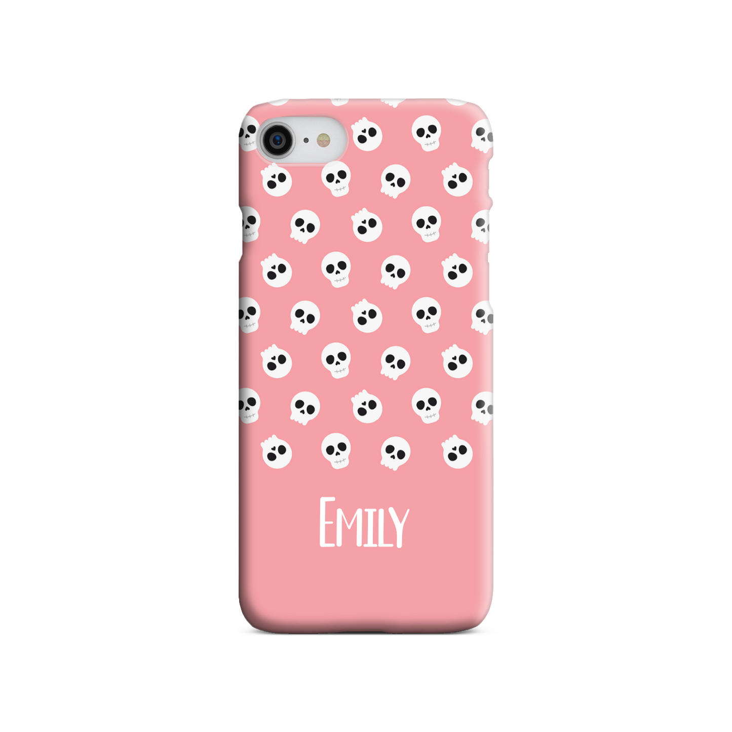 Personalised Pink Skulls Slim Phone Case