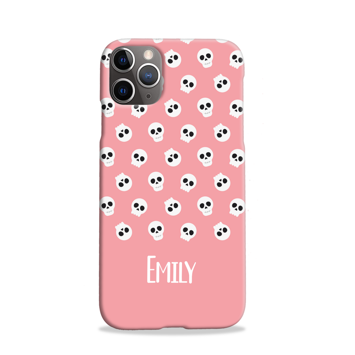 Personalised Pink Skulls Slim Phone Case
