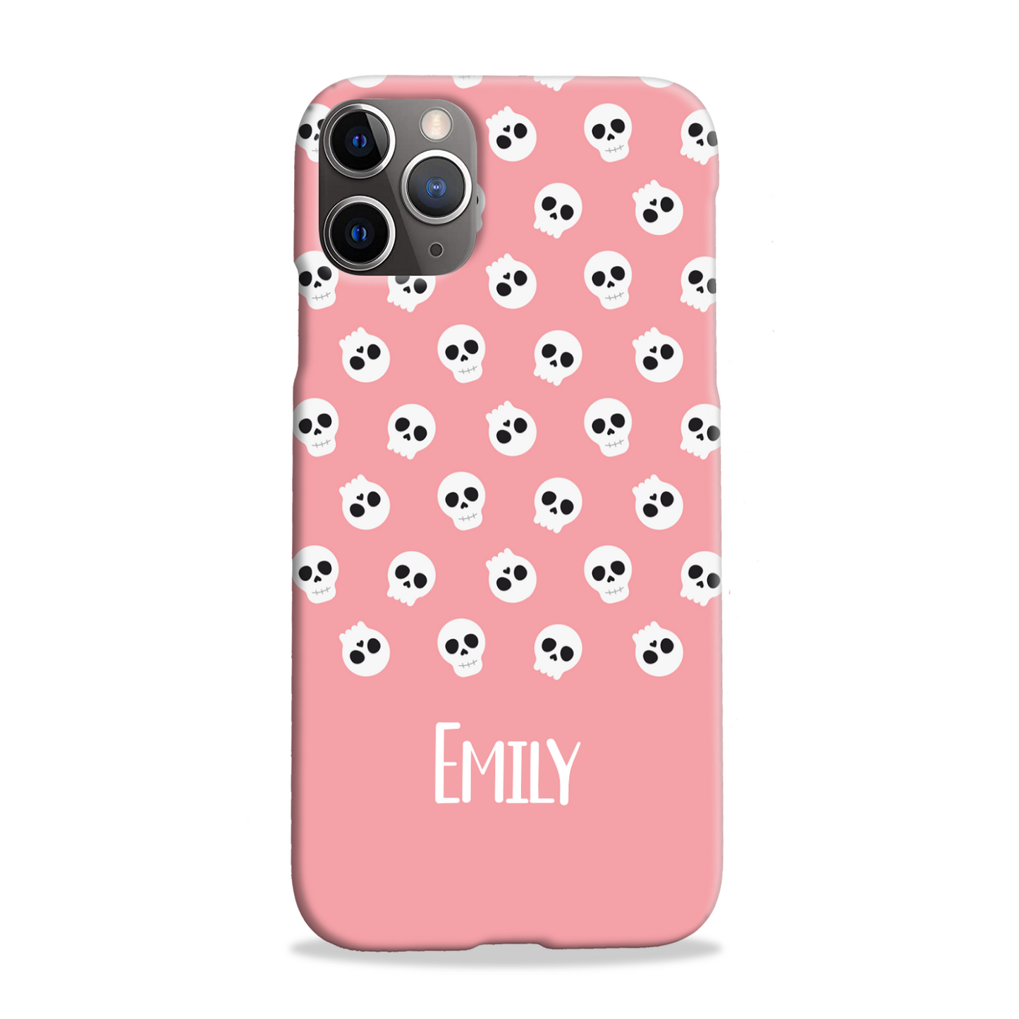 Personalised Pink Skulls Slim Phone Case