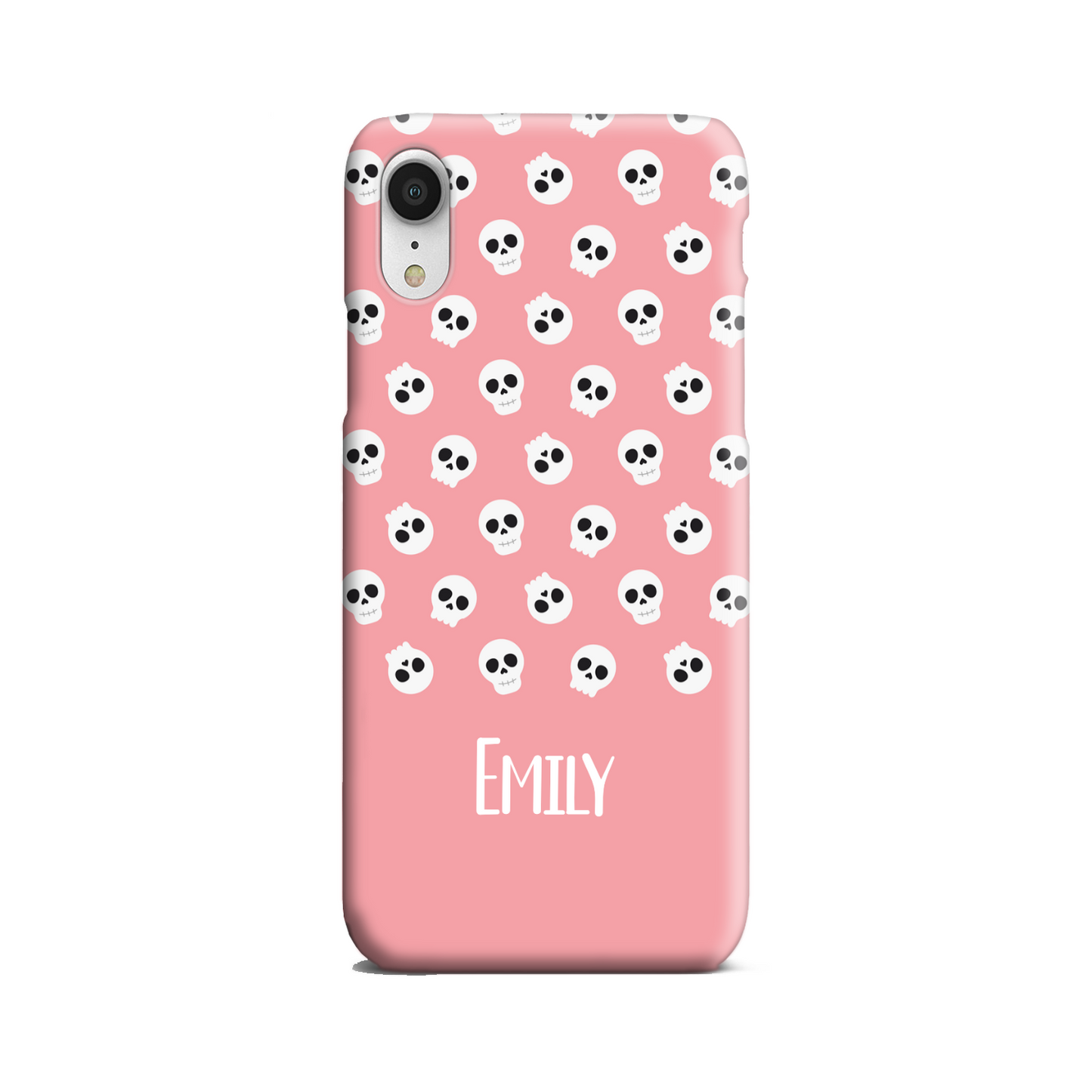 Personalised Pink Skulls Slim Phone Case