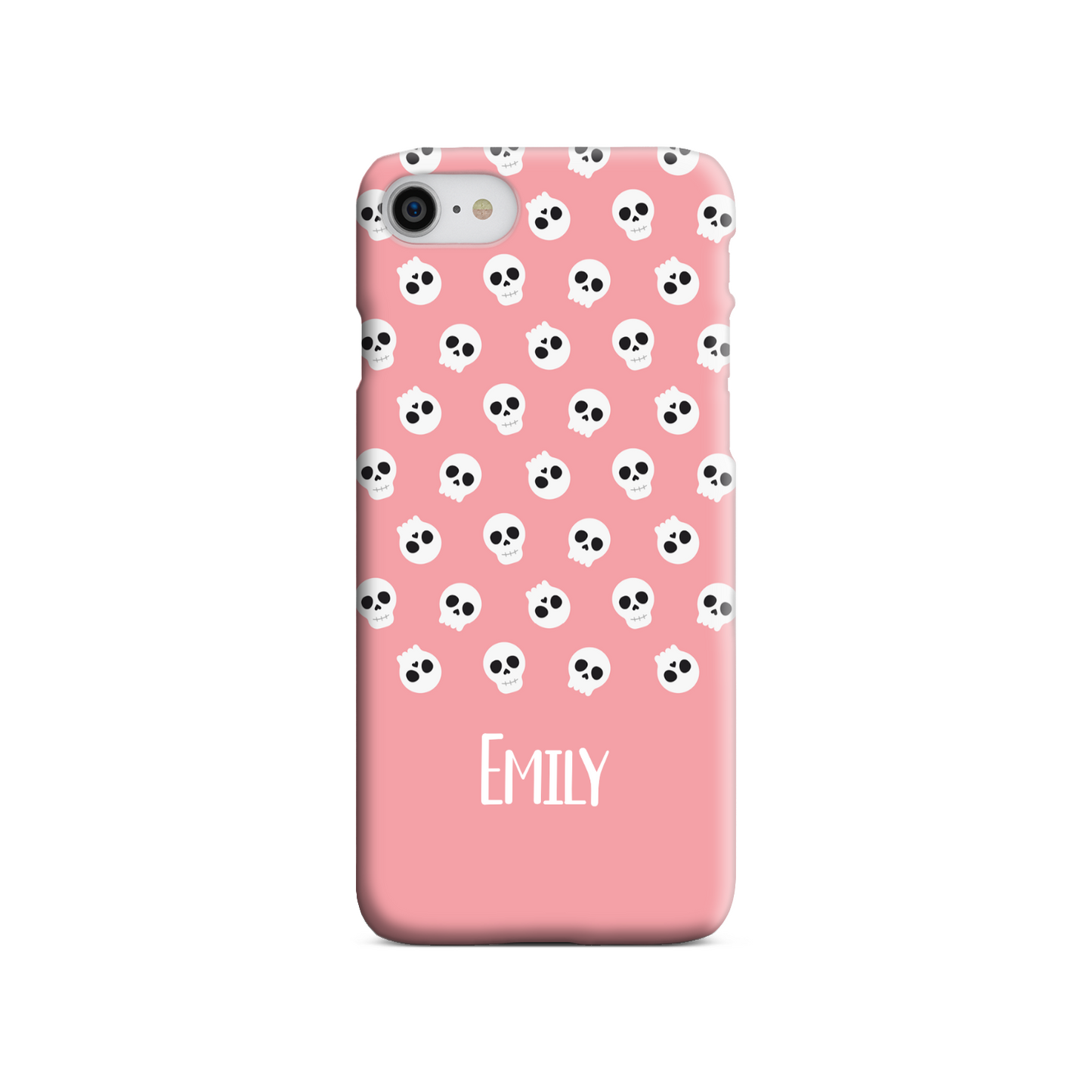 Personalised Pink Skulls Slim Phone Case