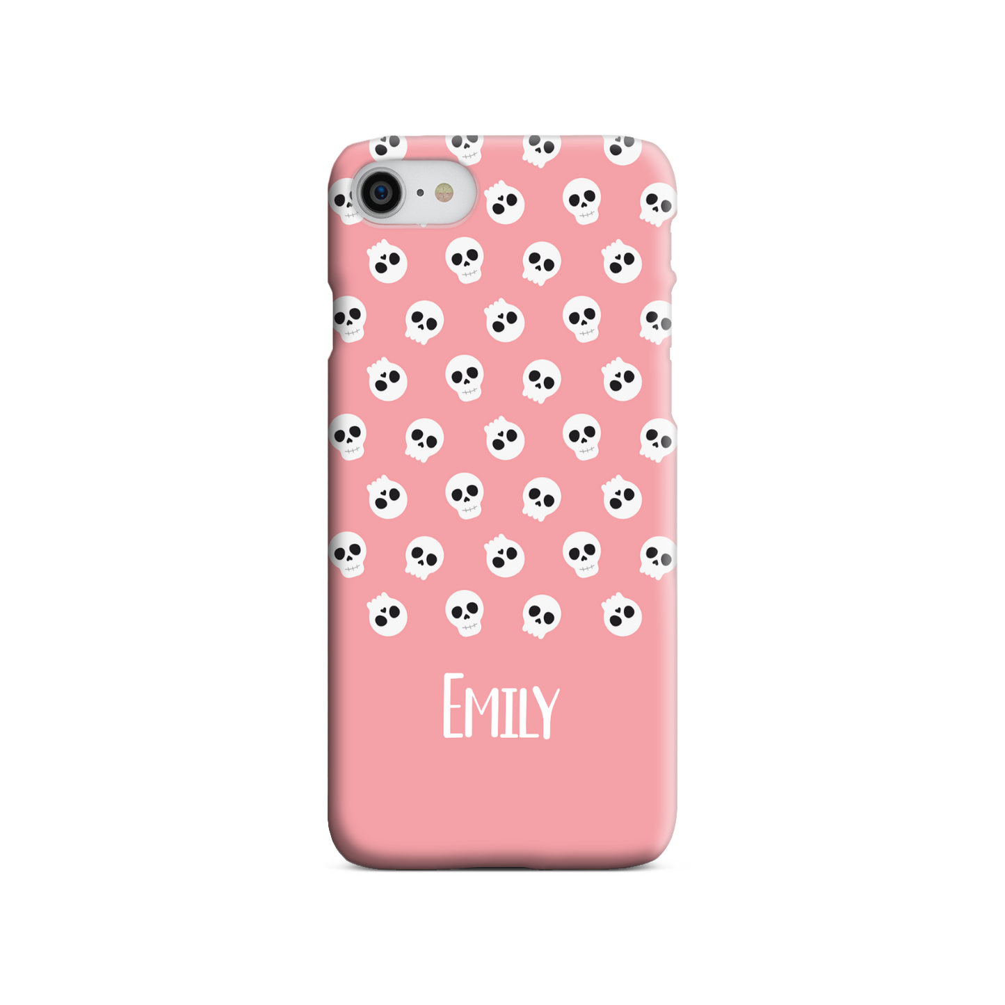 Personalised Pink Skulls Slim Phone Case