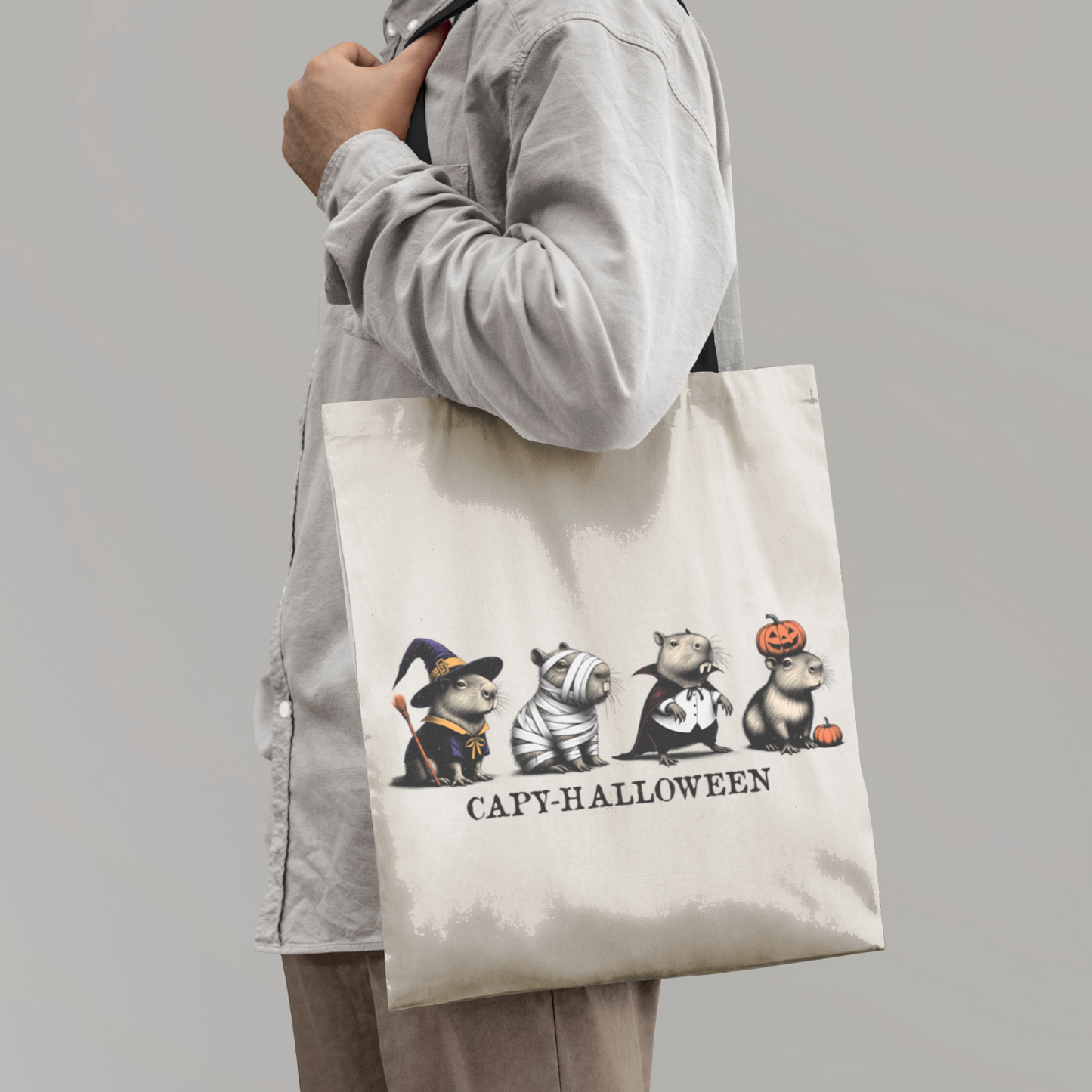 Capy Halloween Design Tote Bag