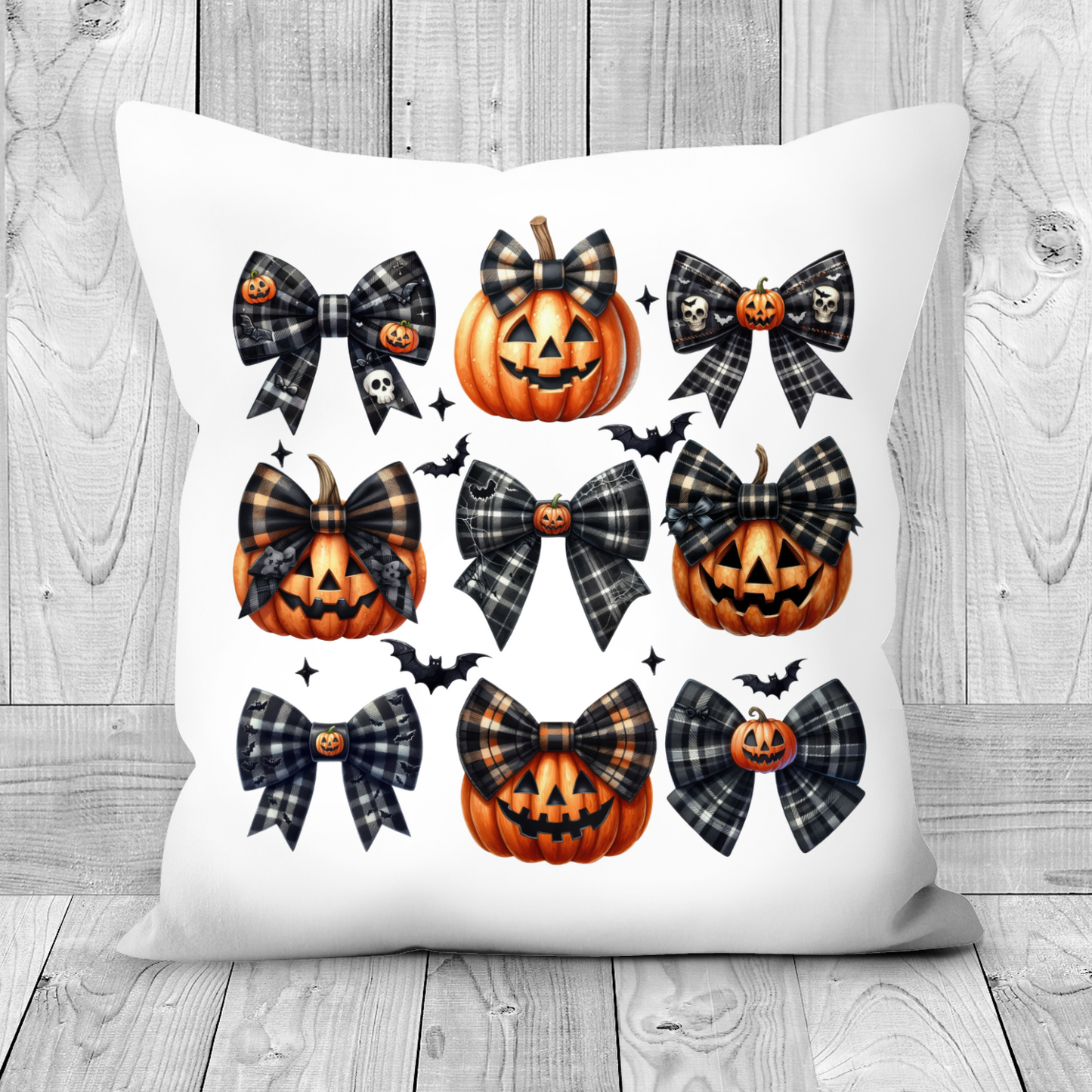 Halloween Pumpkins Design Poly Linen Cushion