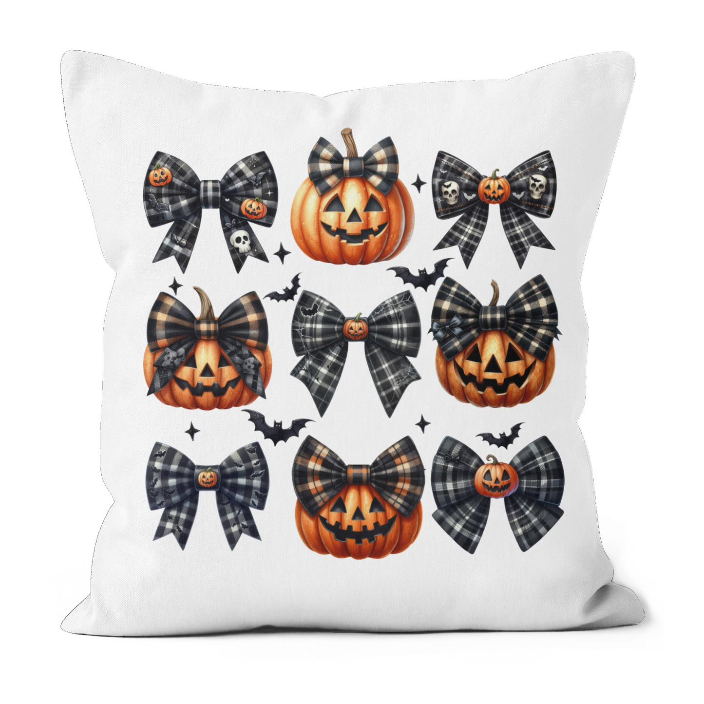 Halloween Pumpkins Design Poly Linen Cushion