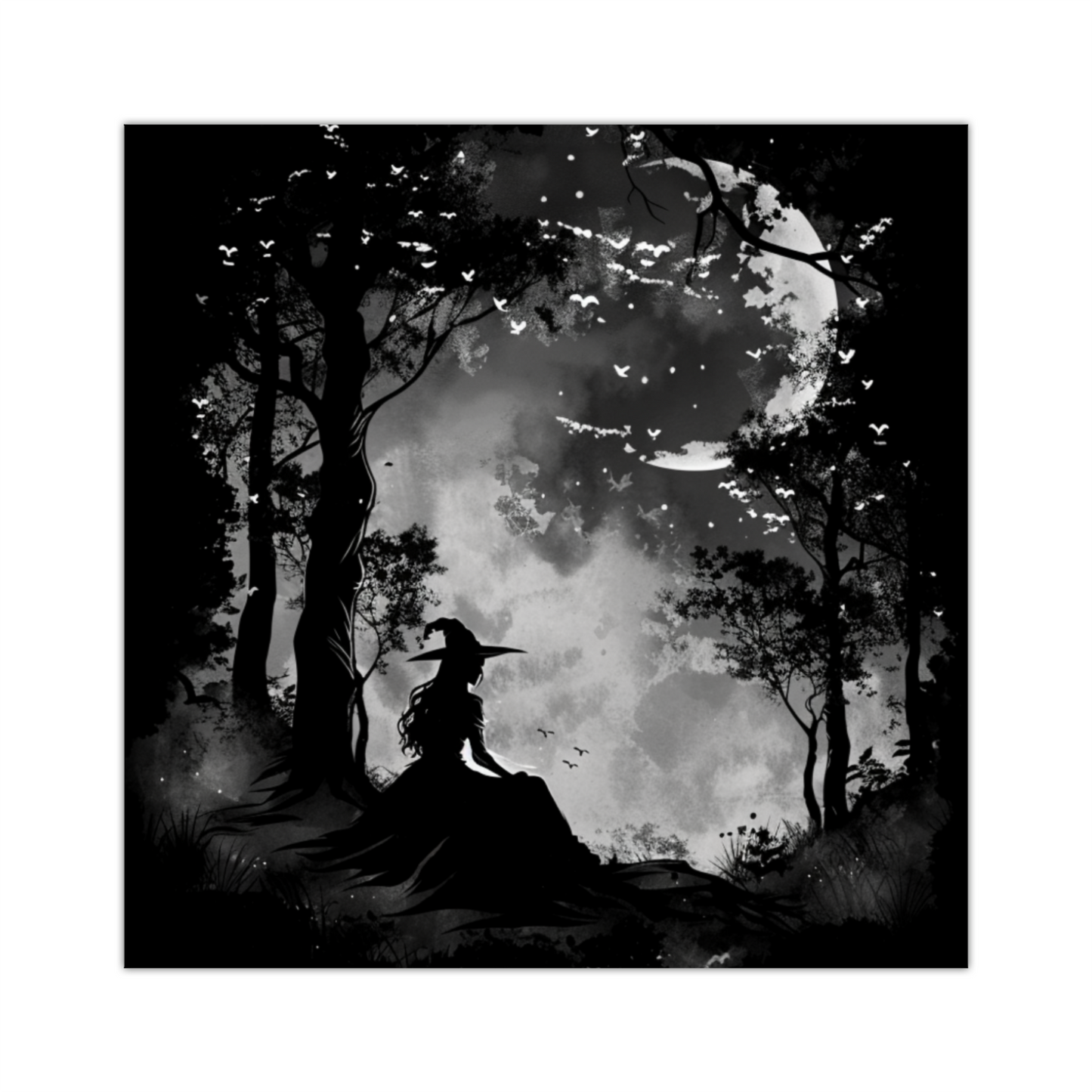 Spooky Night Square Canvas