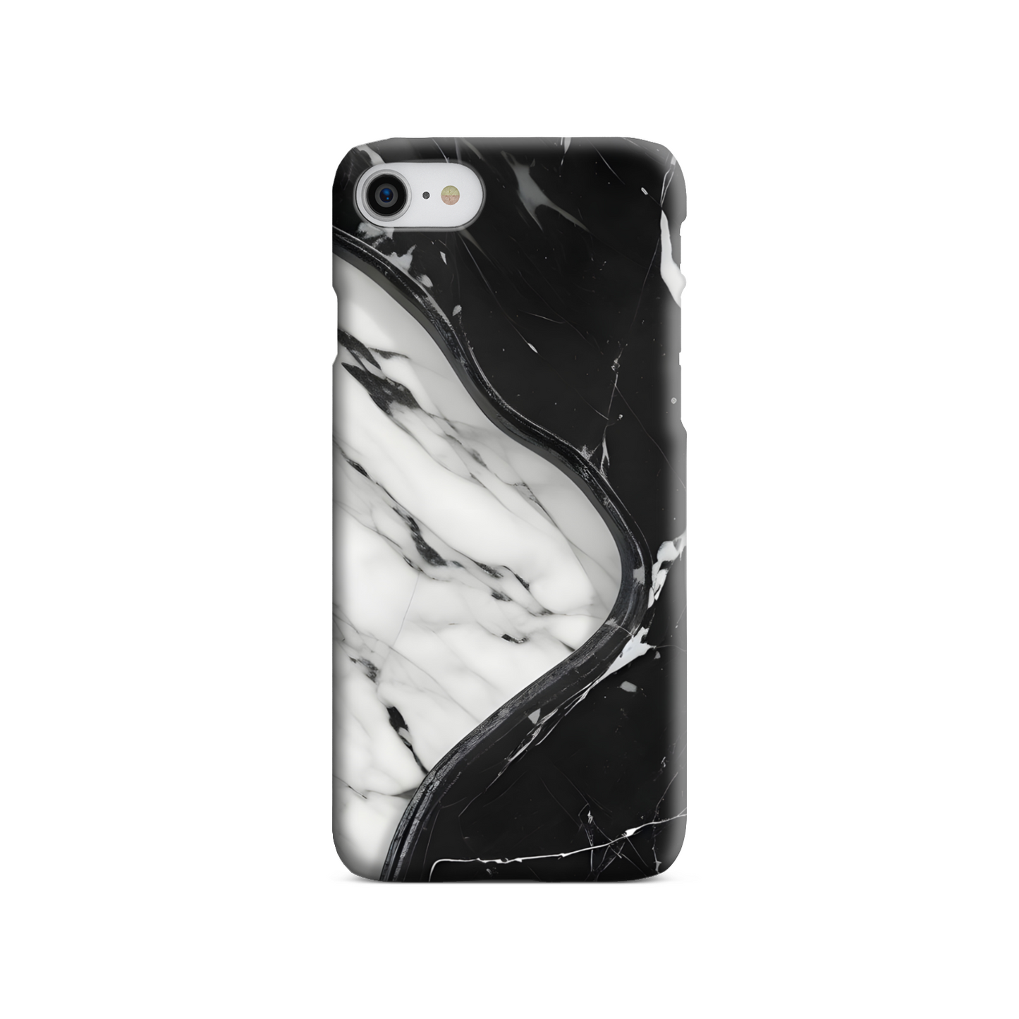 Black & White Marble Print Tough Phone Case