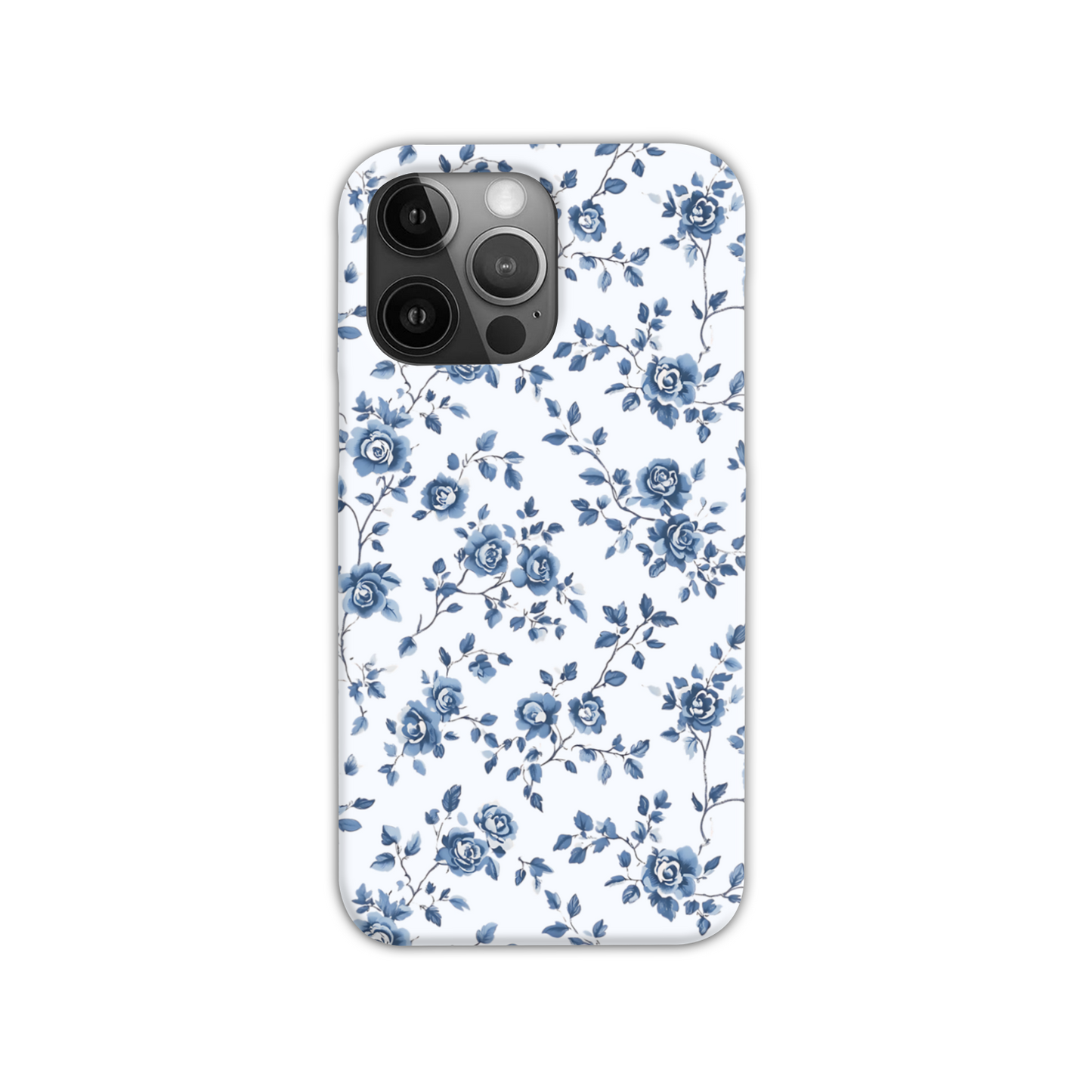 Blue Florals Slim Phone Case