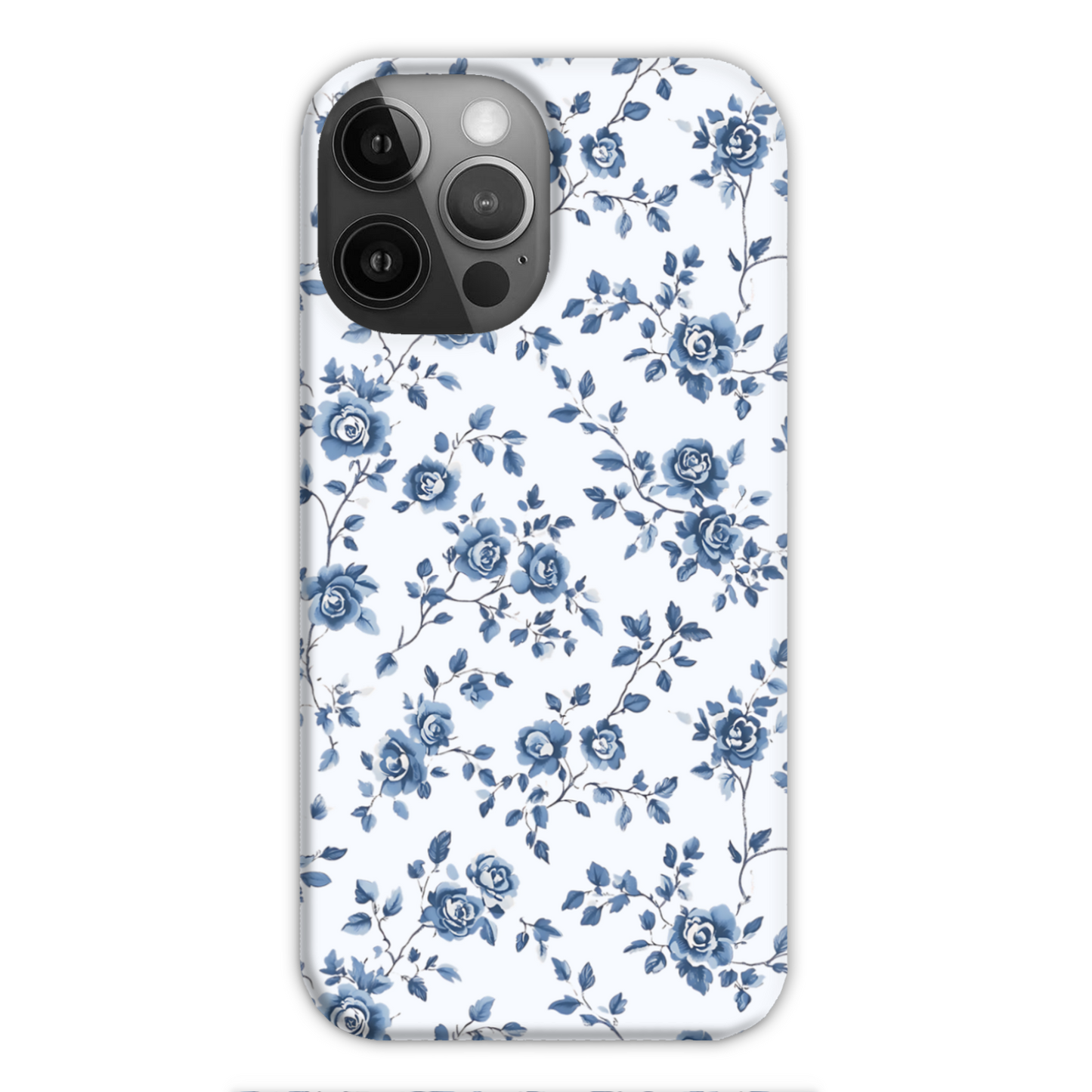 Blue Florals Slim Phone Case
