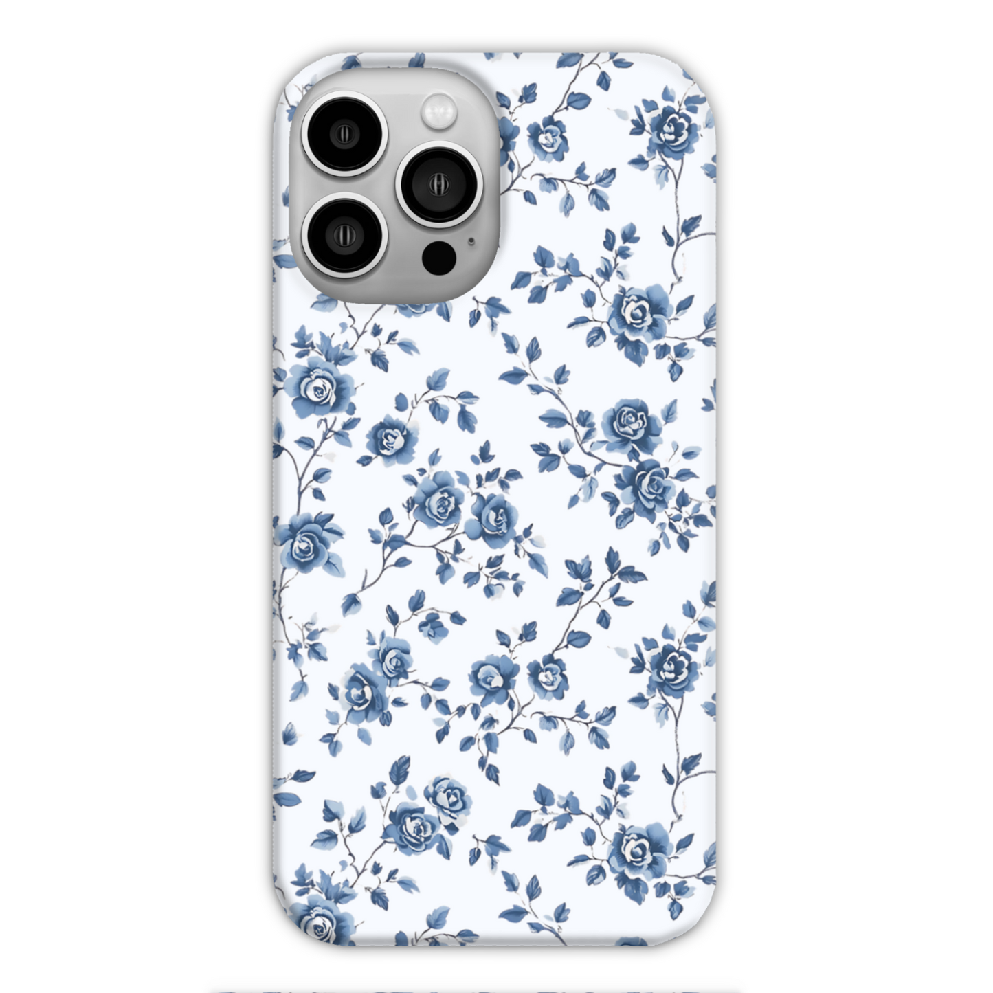 Blue Florals Slim Phone Case