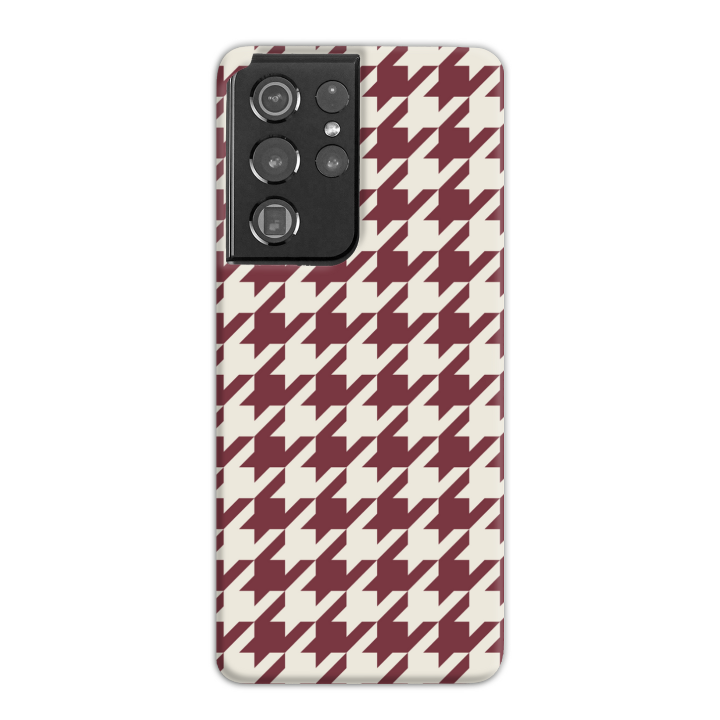Burgundy Houndstooth Slim Phone Case