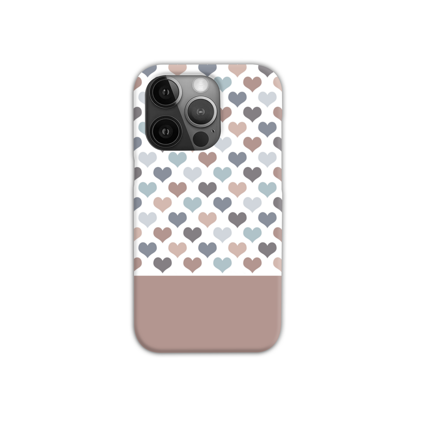 Mocca Hearts Slim Phone Case