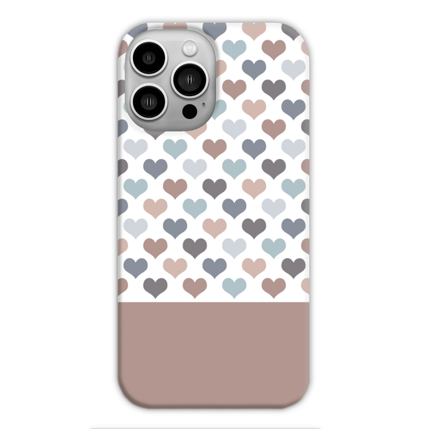 Mocca Hearts Slim Phone Case
