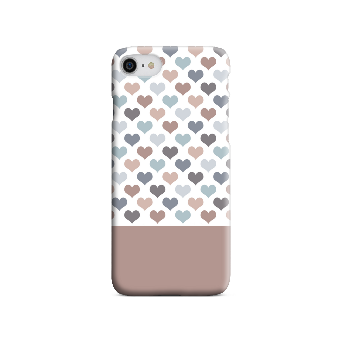 Mocca Hearts Slim Phone Case