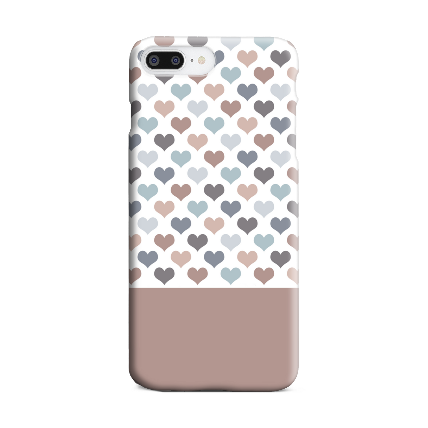 Mocca Hearts Slim Phone Case