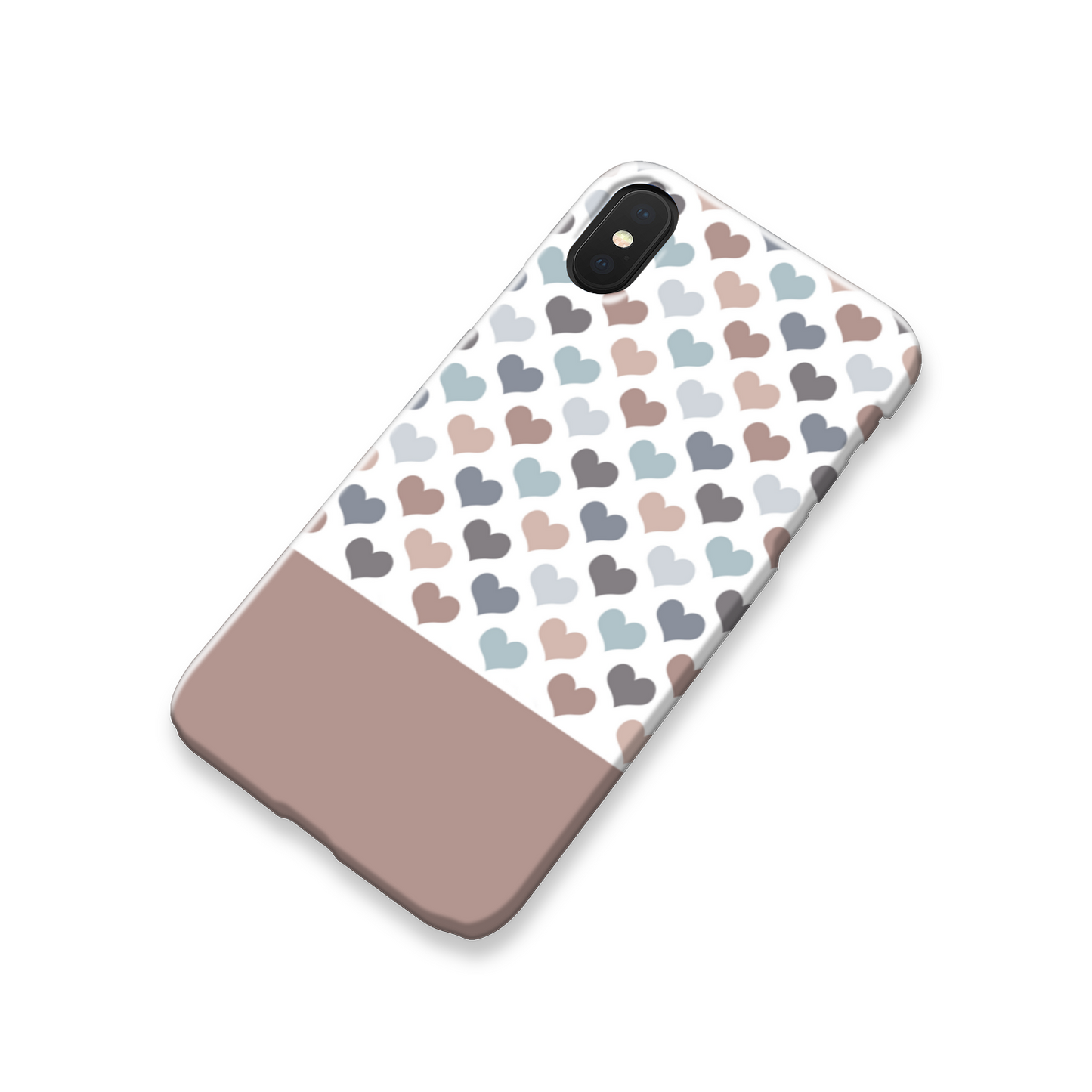 Mocca Hearts Slim Phone Case