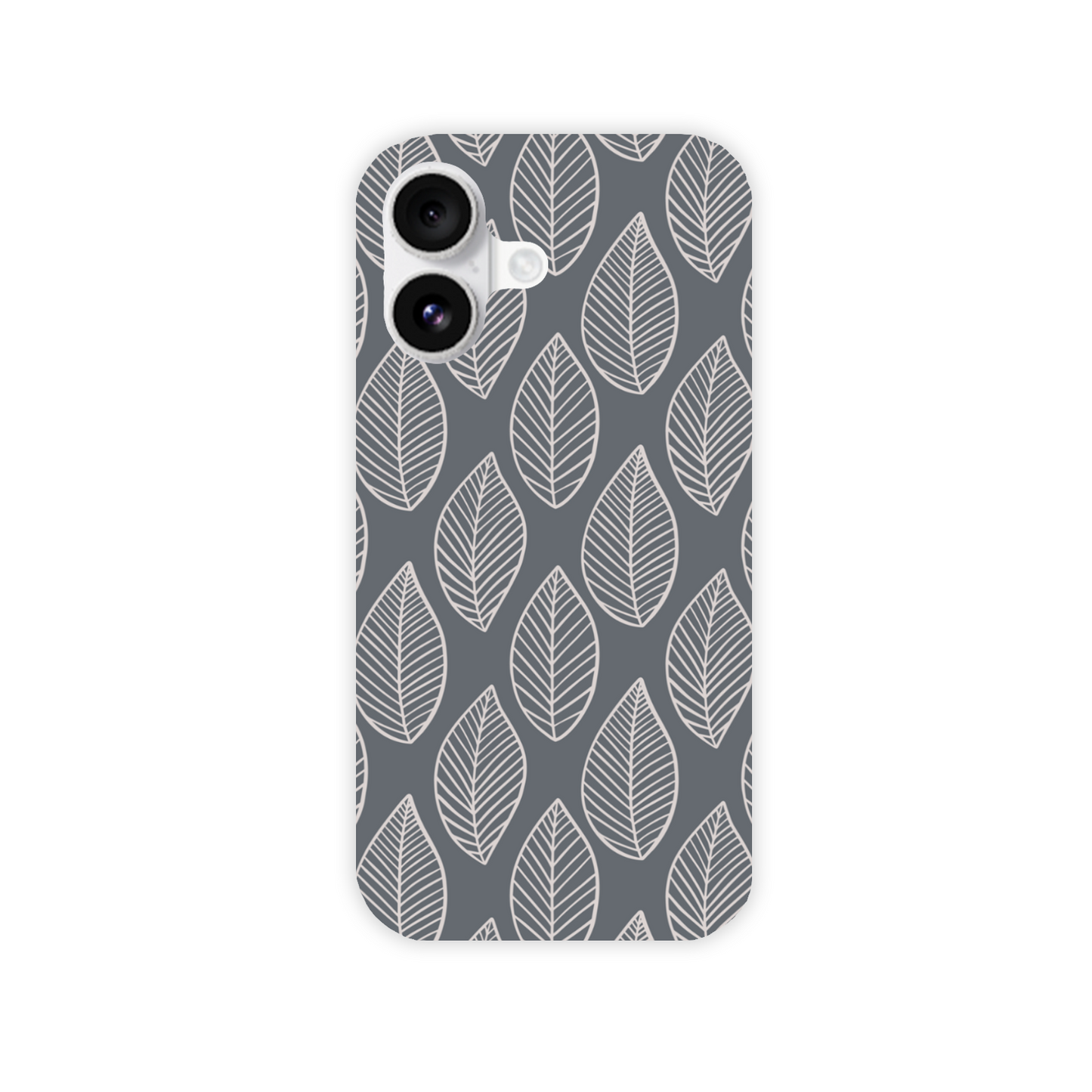 Grey Leaf Slim Phone Case