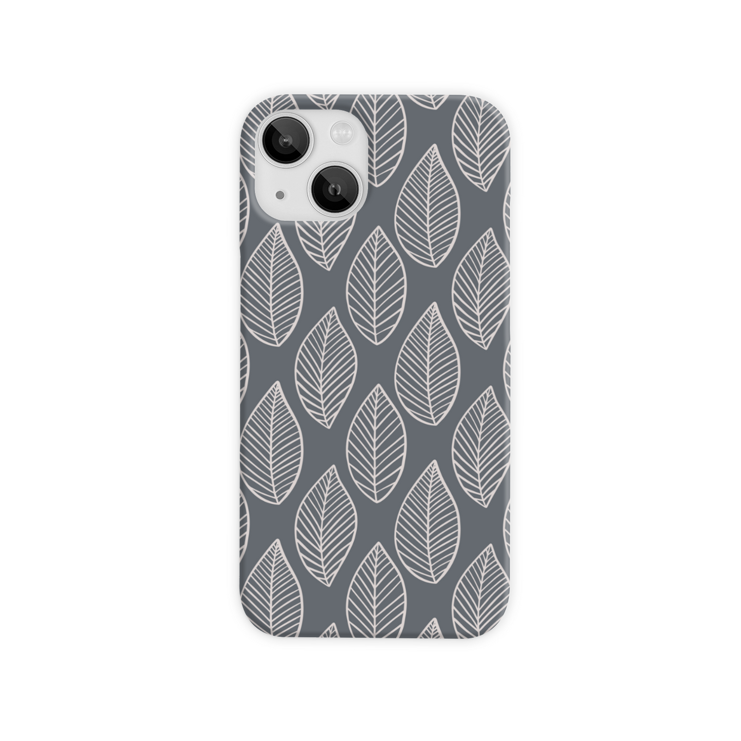 Grey Leaf Slim Phone Case