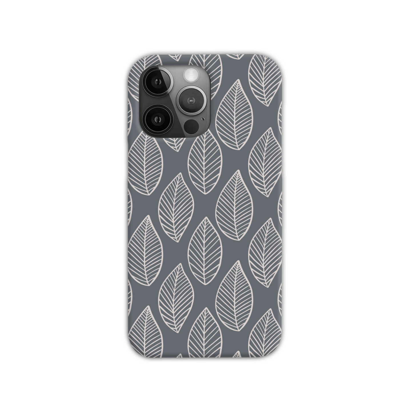 Grey Leaf Slim Phone Case