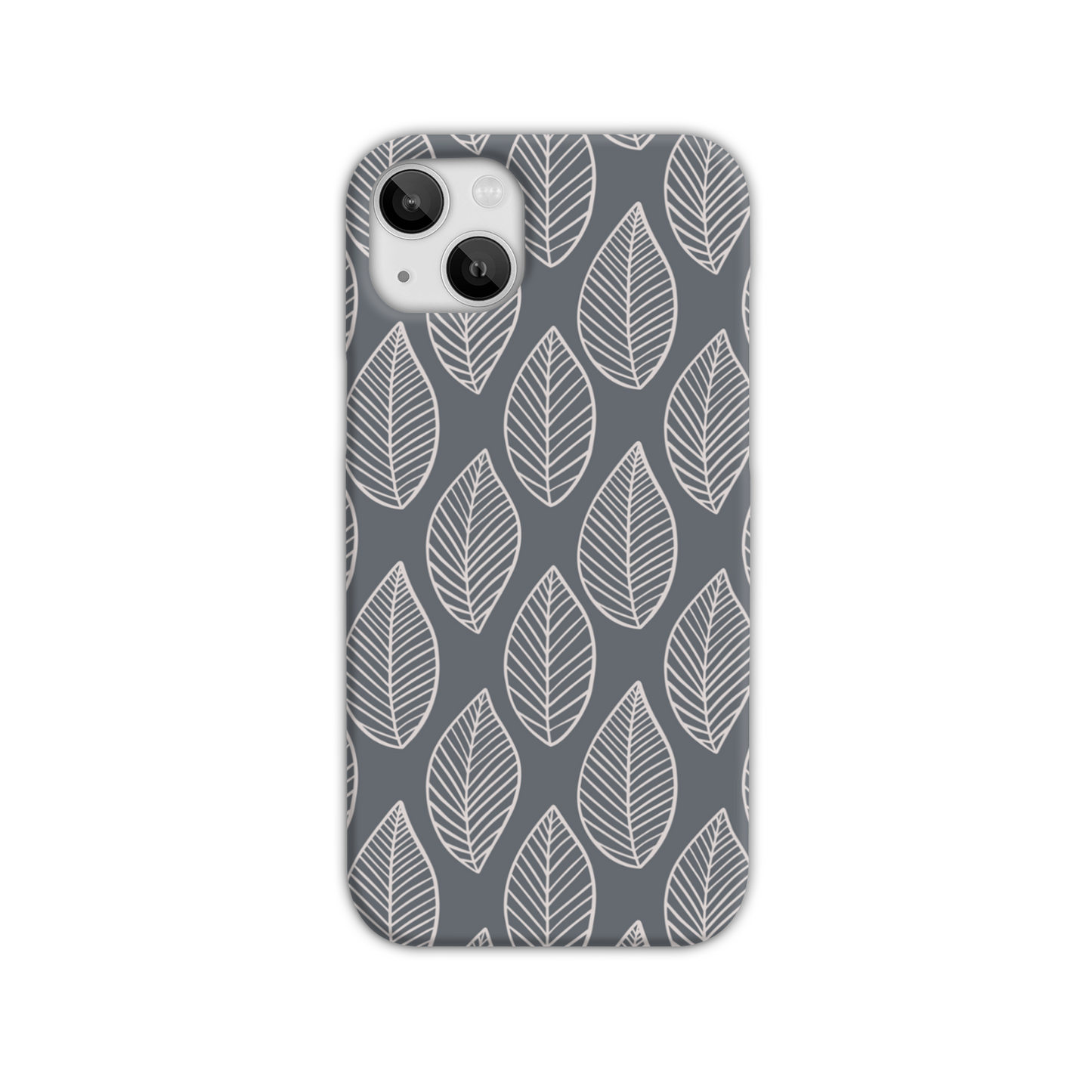 Grey Leaf Slim Phone Case