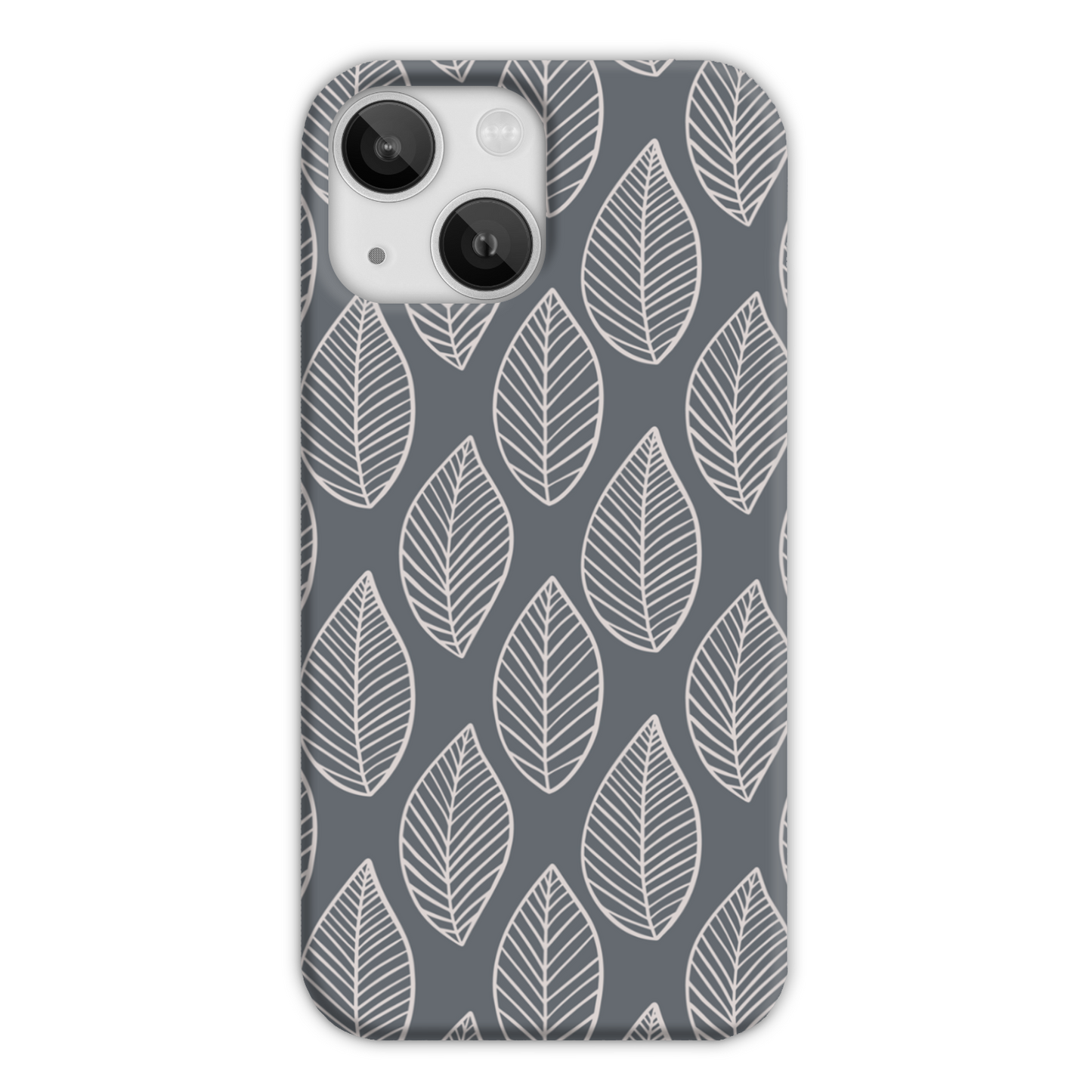 Grey Leaf Slim Phone Case