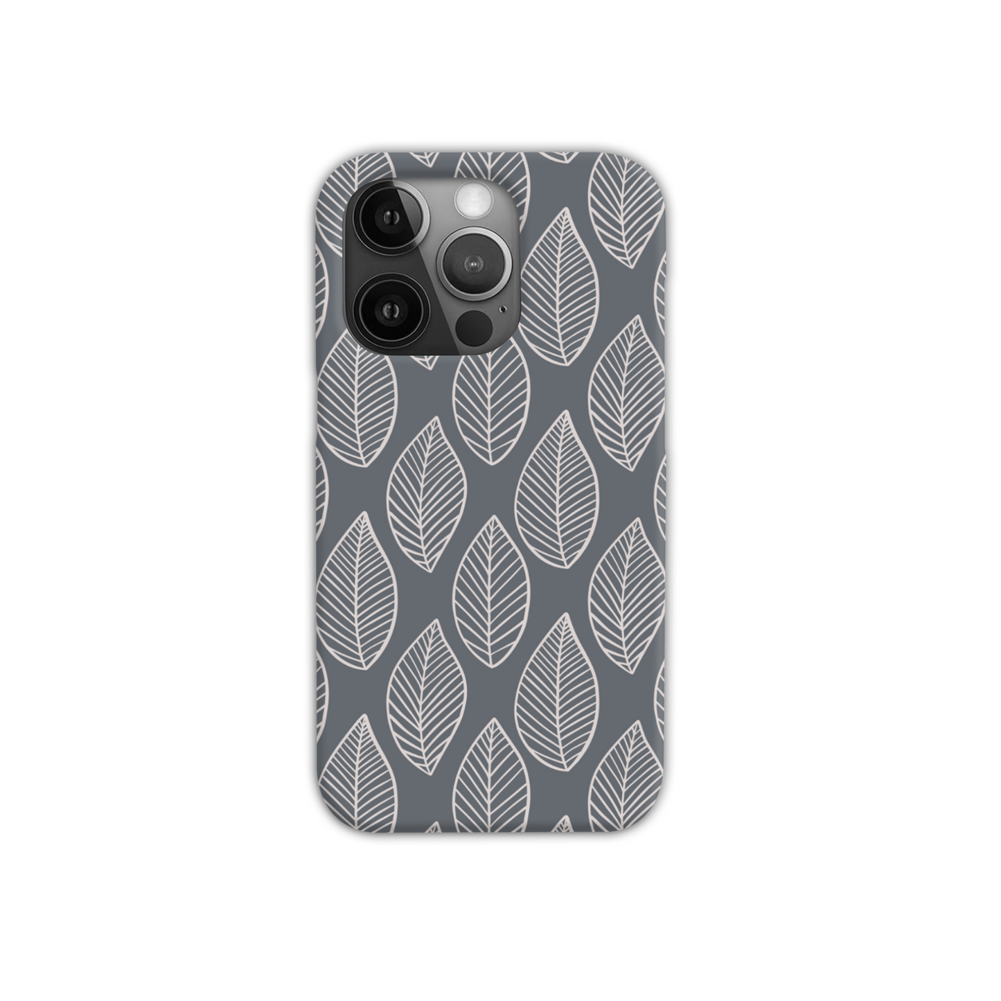 Grey Leaf Slim Phone Case