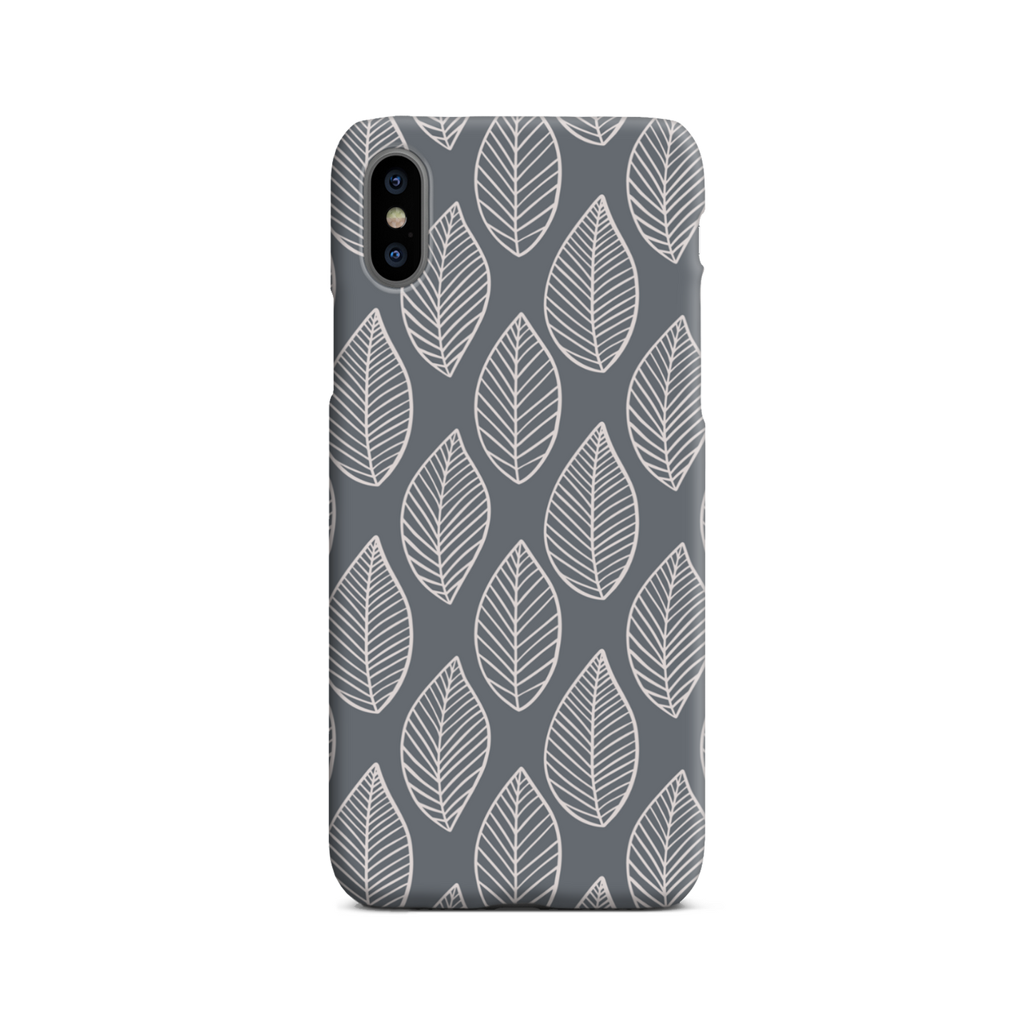 Grey Leaf Slim Phone Case