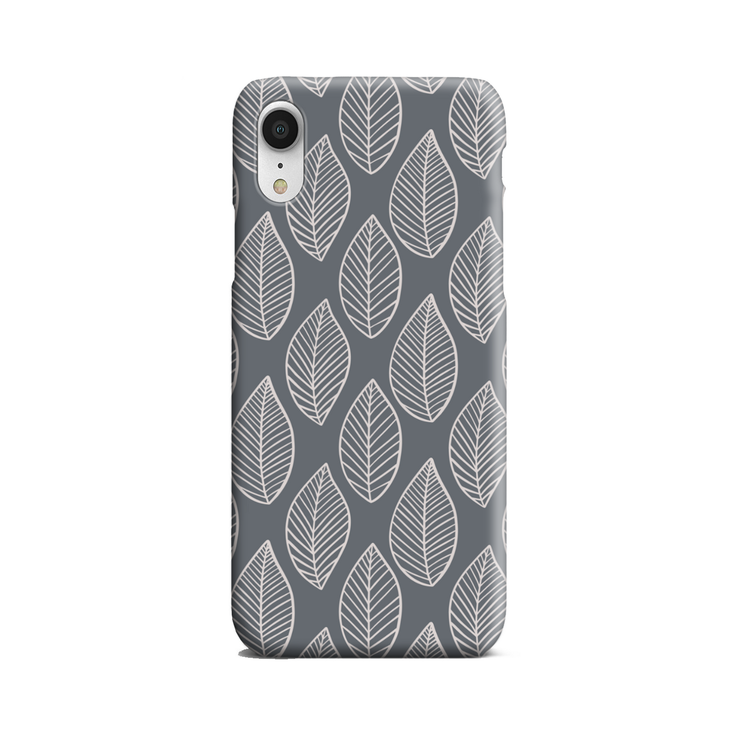Grey Leaf Slim Phone Case